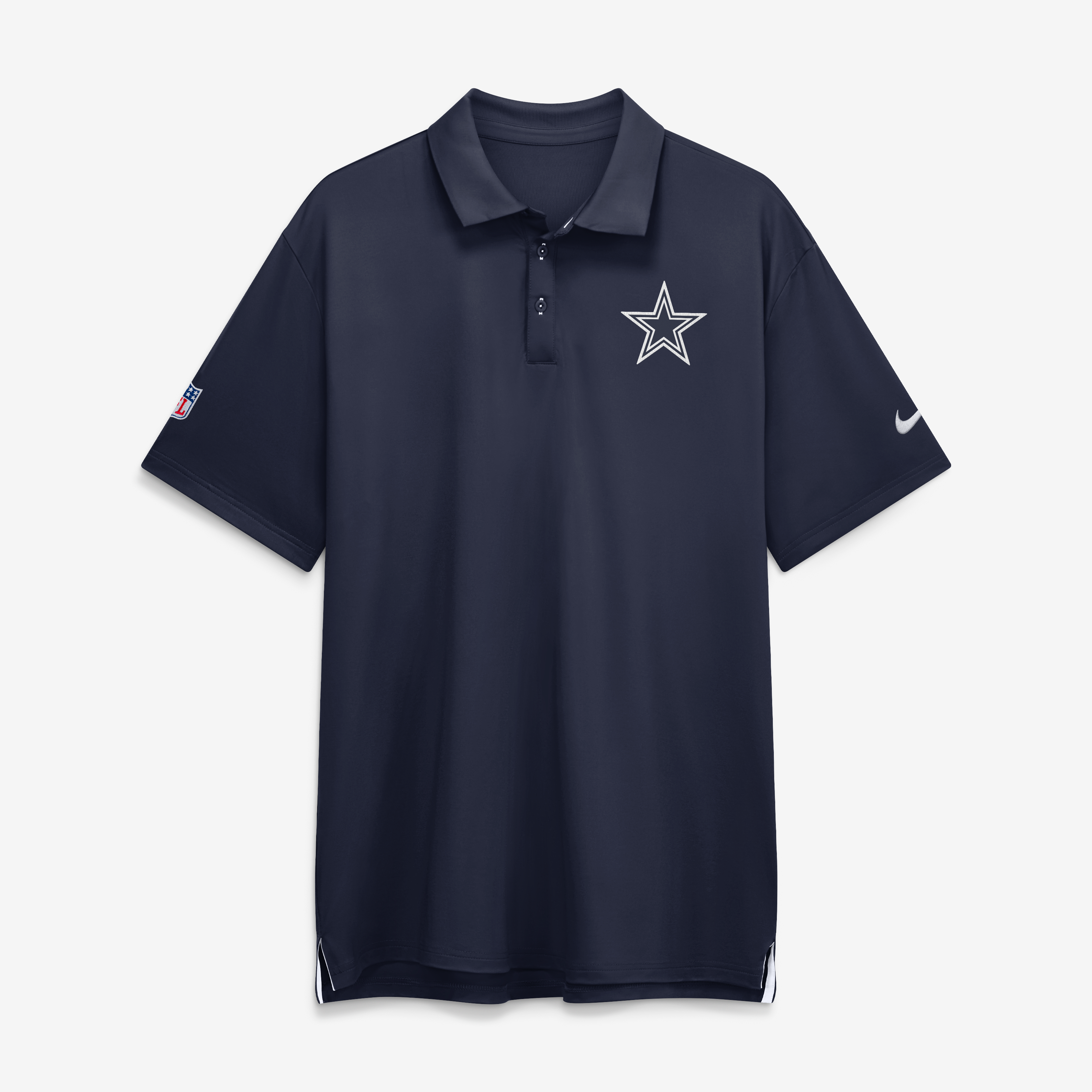 Men's Nike White Dallas Cowboys Sideline Powerful Blocking Dri-FIT Tour Polo
