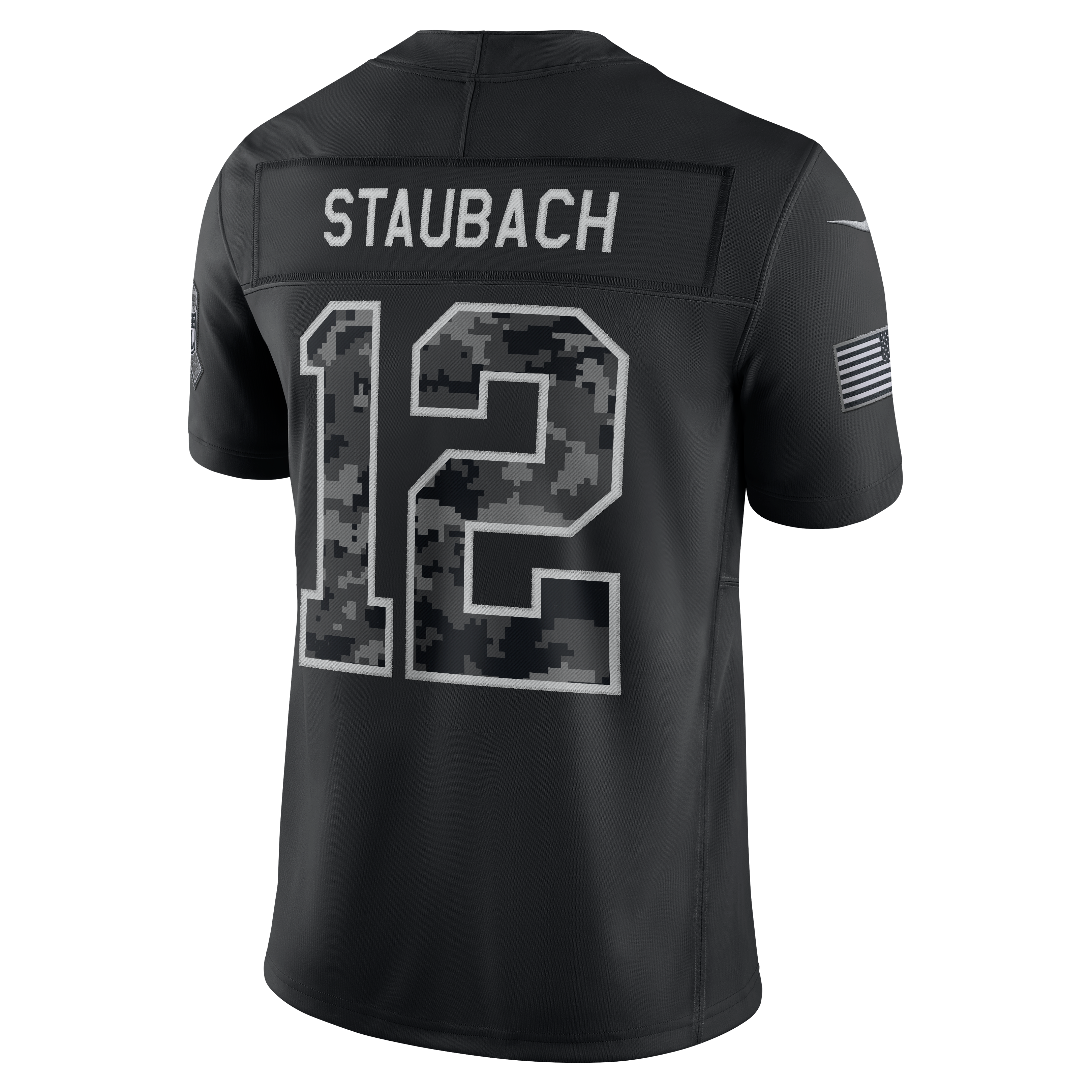 Maillot Nike Roger Staubach noir Dallas Cowboys 2026 Salute to Service pour joueur retraité, édition limitée cousue