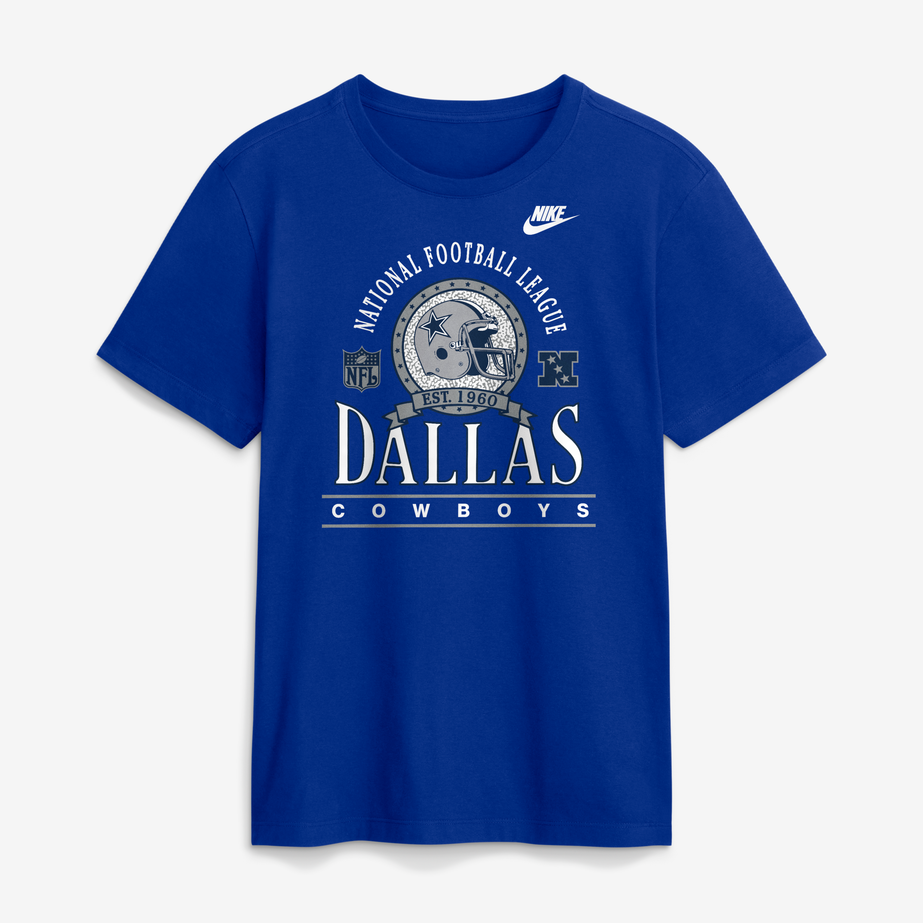 Men's Nike Royal Dallas Cowboys Rewind Team Spirit Essential Cotton T-Shirt