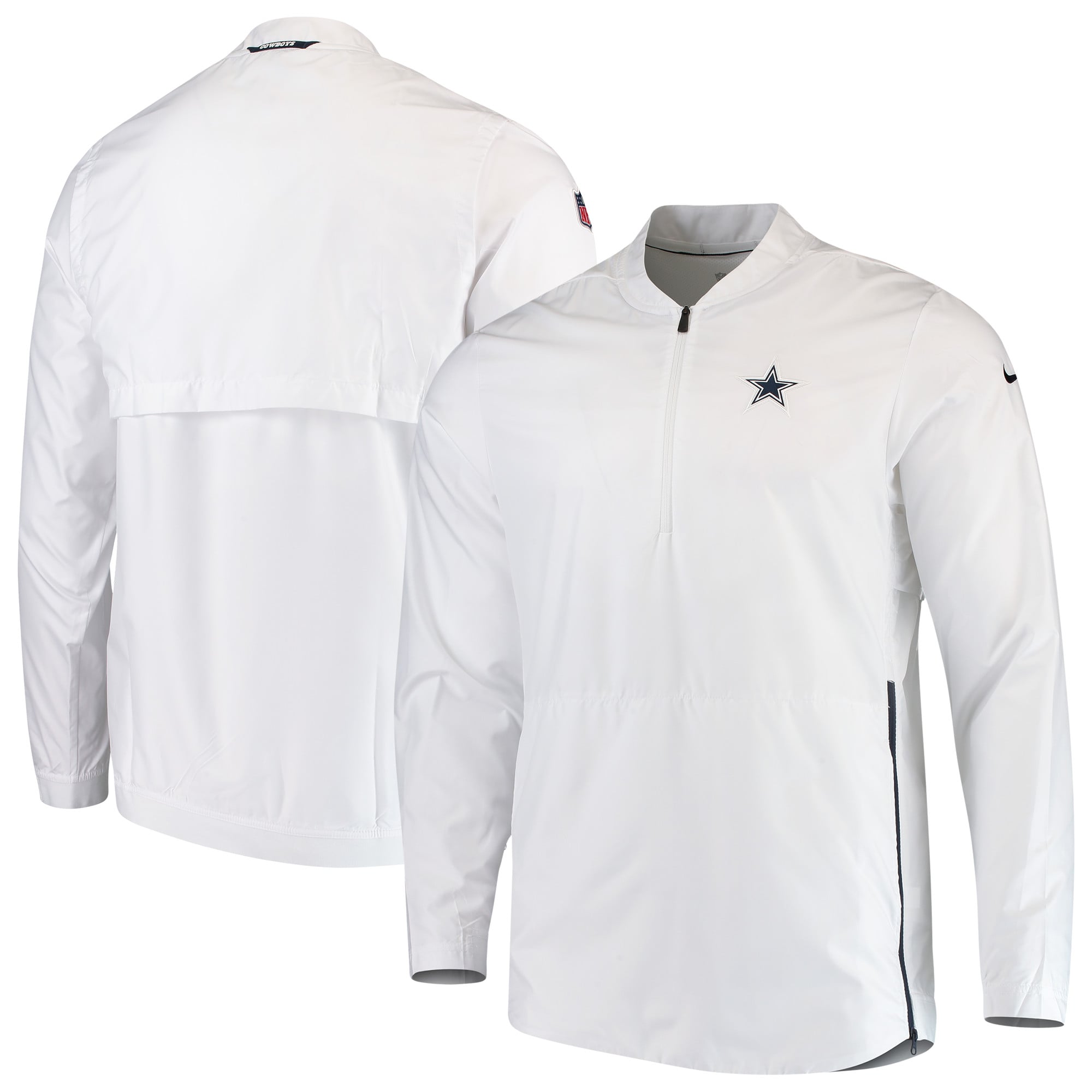 Dallas Cowboys Nike Sideline Lockdown Quarter-Zip Jacket - White