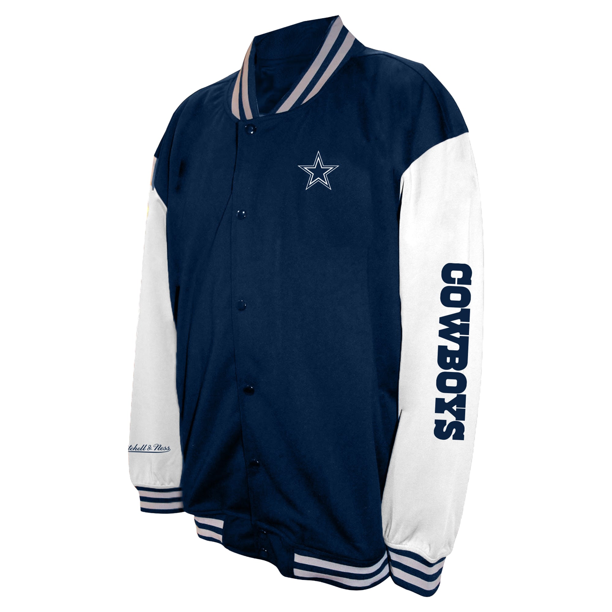 Men's Profile  Navy Dallas Cowboys Big & Tall Full-Snap Varsity Jacket