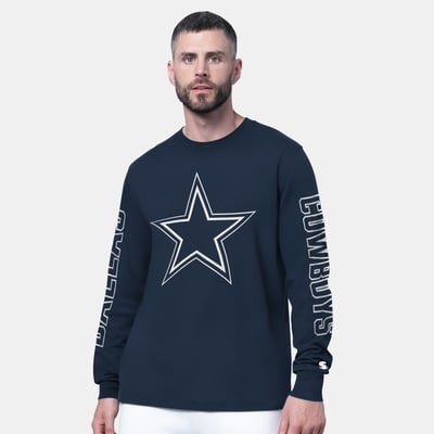 Dallas Cowboys Starter Clutch Hit II Long-Sleeve T-Shirt - Navy
