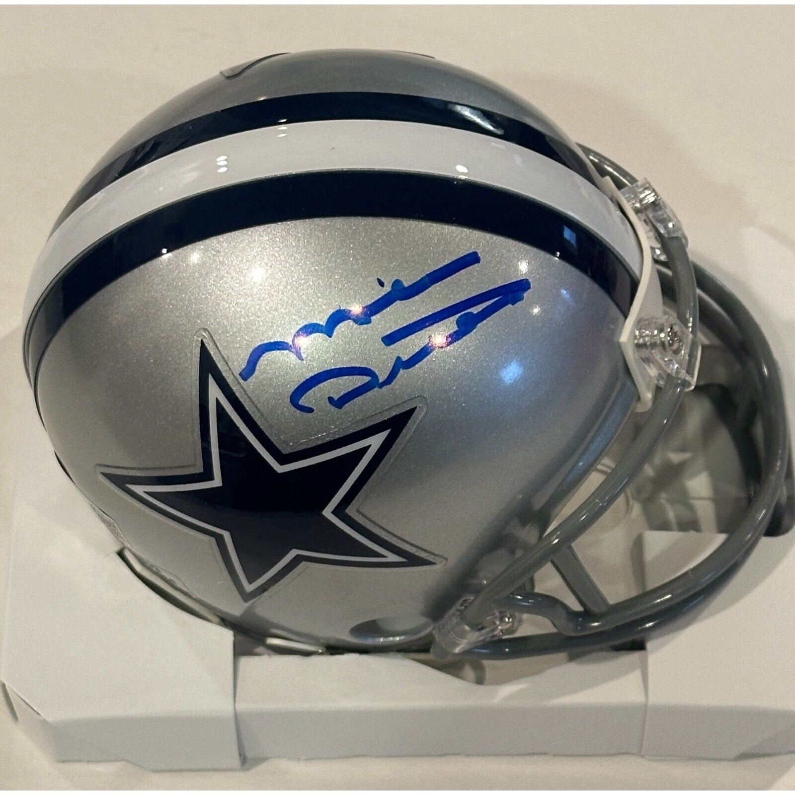 MIKE DITKA Signed Dallas COWBOYS Mini-helmet - Beckett Witnessed (BAS) display picture 1