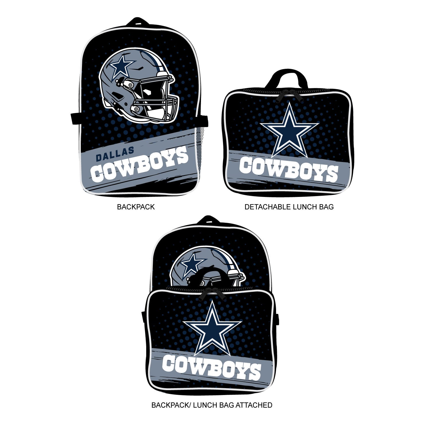 MOJO Dallas Cowboys Backpack & Lunch Box 2-Piece Set