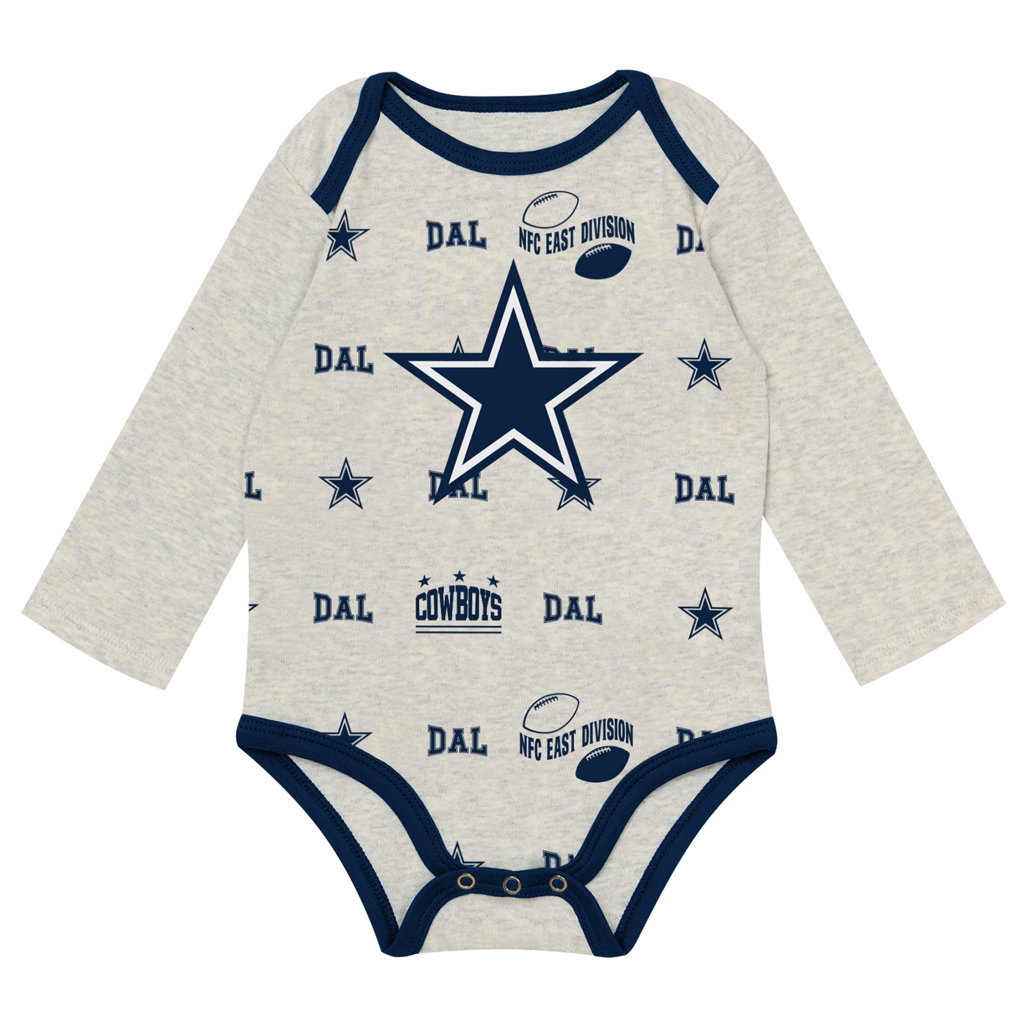 Newborn Outerstuff  Natural Dallas Cowboys Huddles and Giggles Three-Piece Set