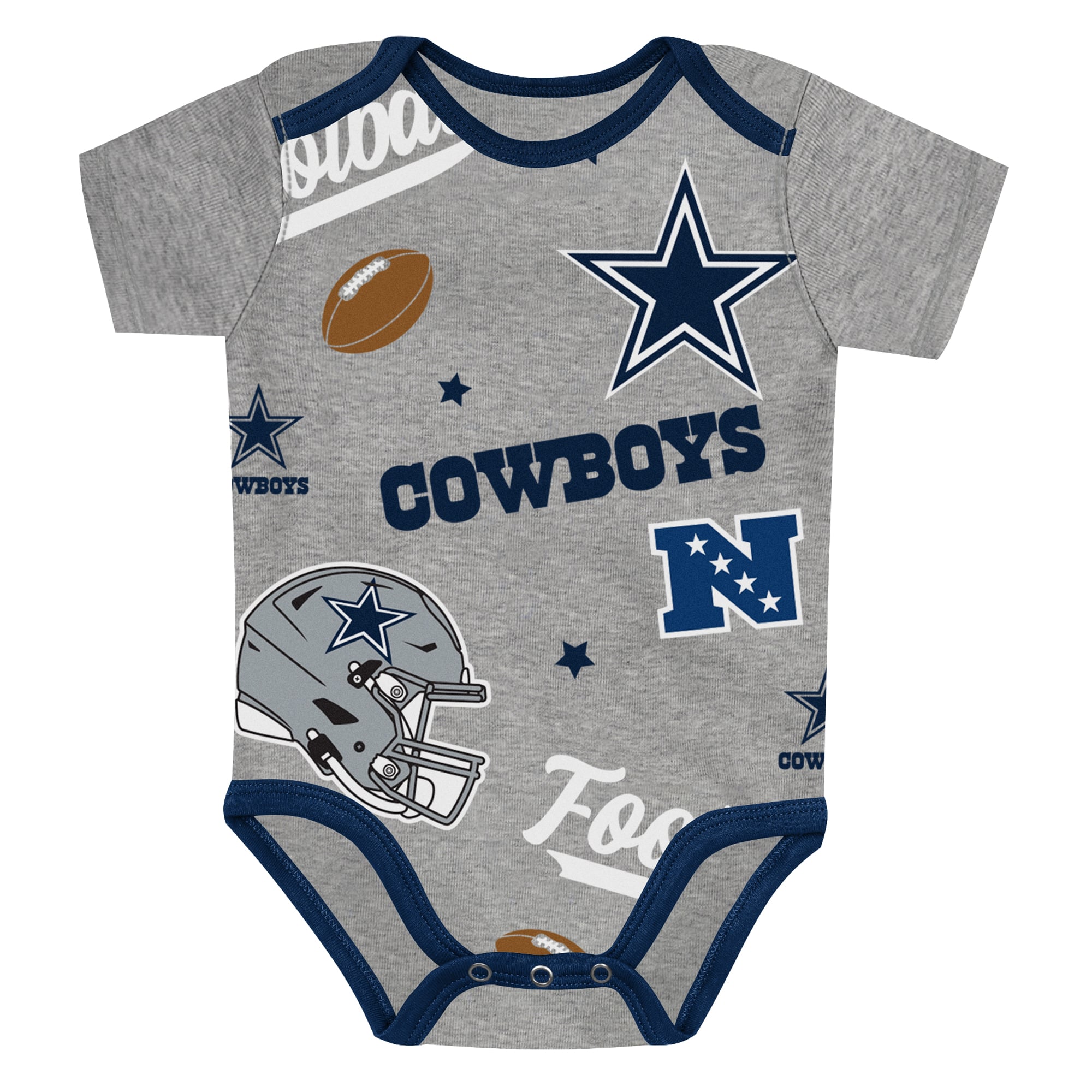 Ensemble trois pièces de body bébé Outerstuff bleu marine Dallas Cowboys, choix premier tour