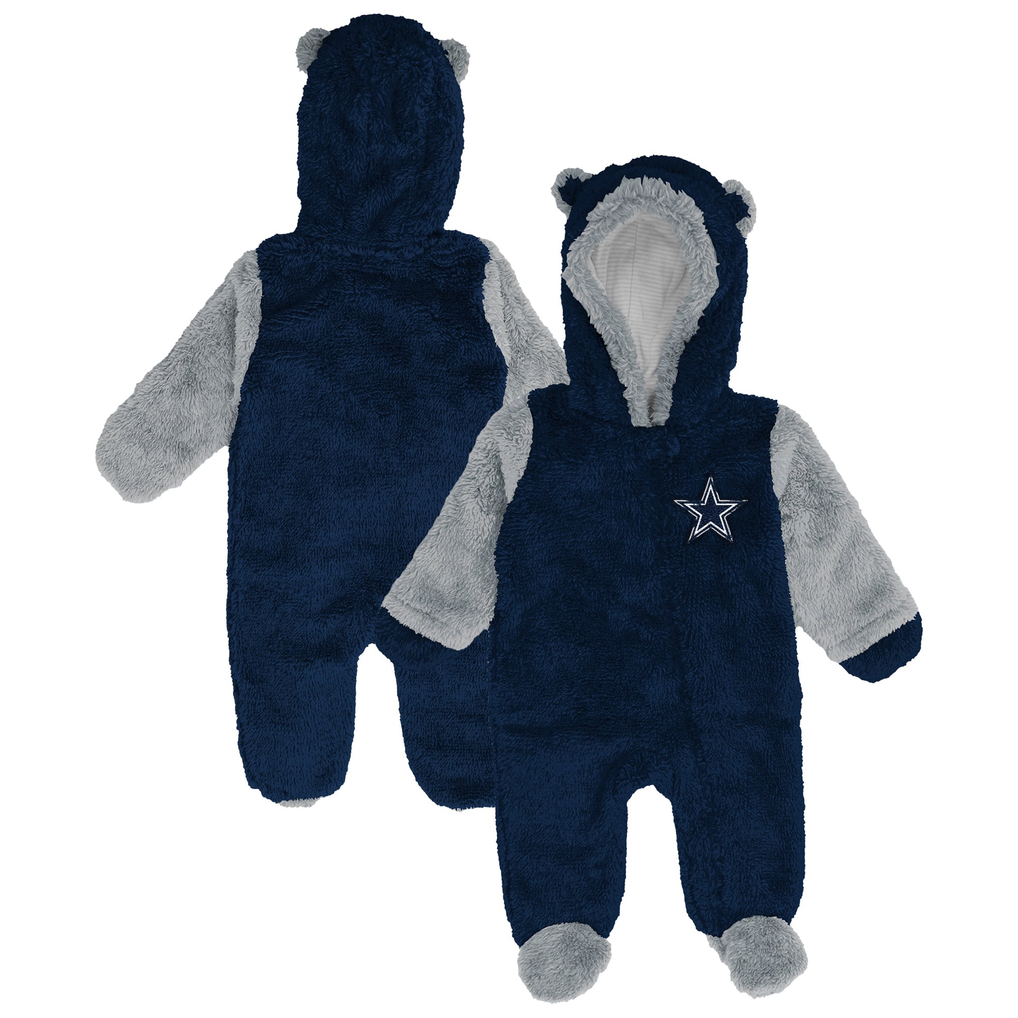 Newborn Outerstuff  Navy Dallas Cowboys Stay Napping Teddy Bunting Pram
