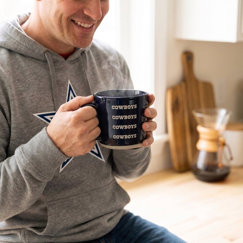 Mug Pegasus Dallas Cowboys 17 oz, logo ton sur ton, finition sablée