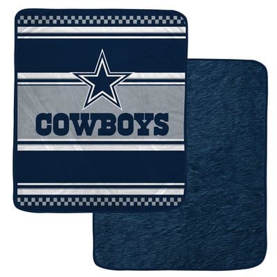 Dallas Cowboys Pegasus 60" x 70" Checkered Dash Faux Fur Blanket