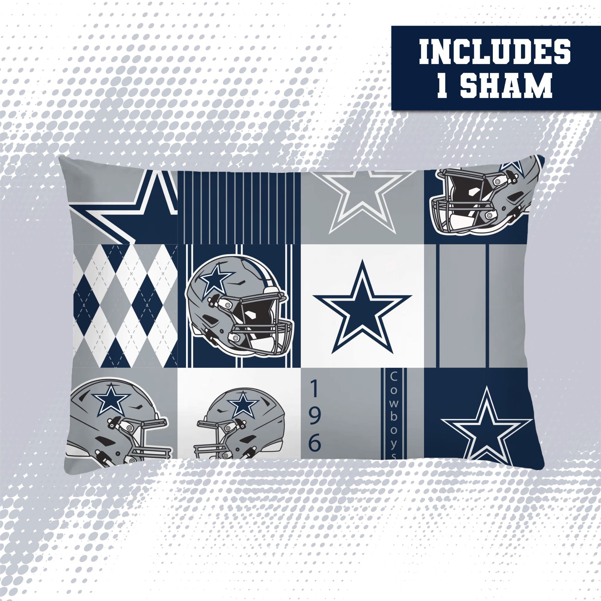 Ensemble de literie deux pièces Pegasus Dallas Cowboys Patchwork Plaid Twin/Twin XL