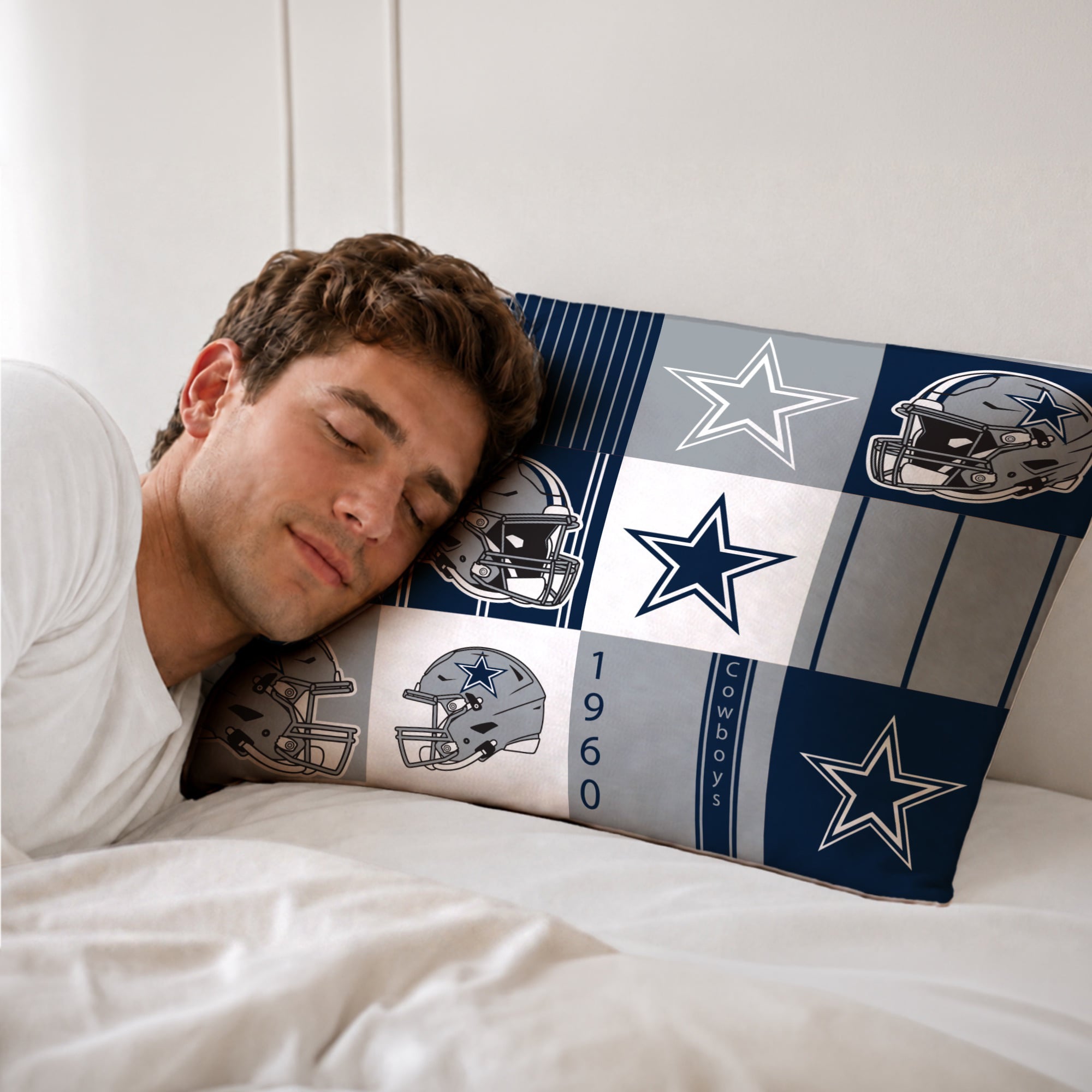 Ensemble de literie deux pièces Pegasus Dallas Cowboys Patchwork Plaid Twin/Twin XL