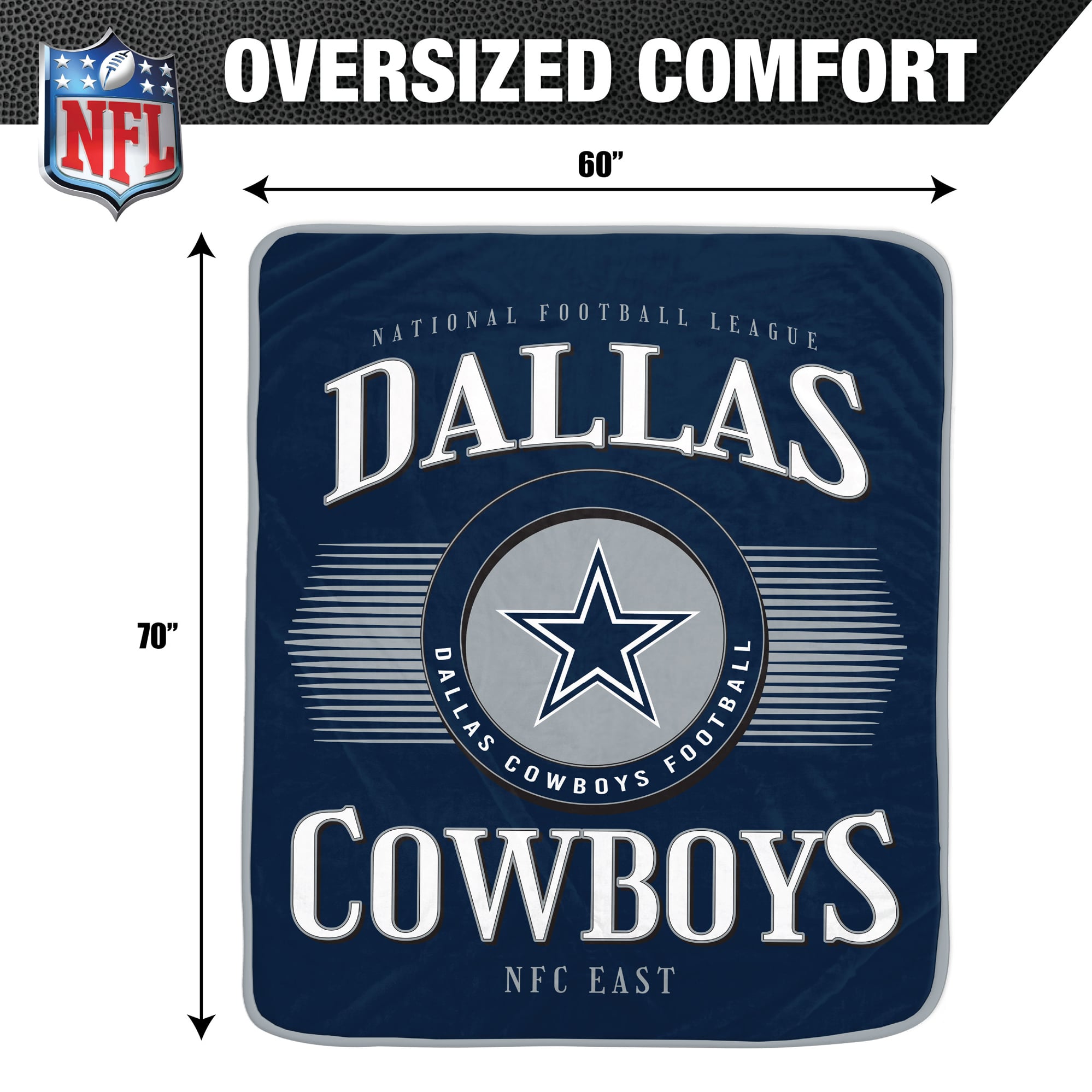 Pegasus Dallas Cowboys Spotlight Arch 60" x 70" Ultra Soft Throw Blanket