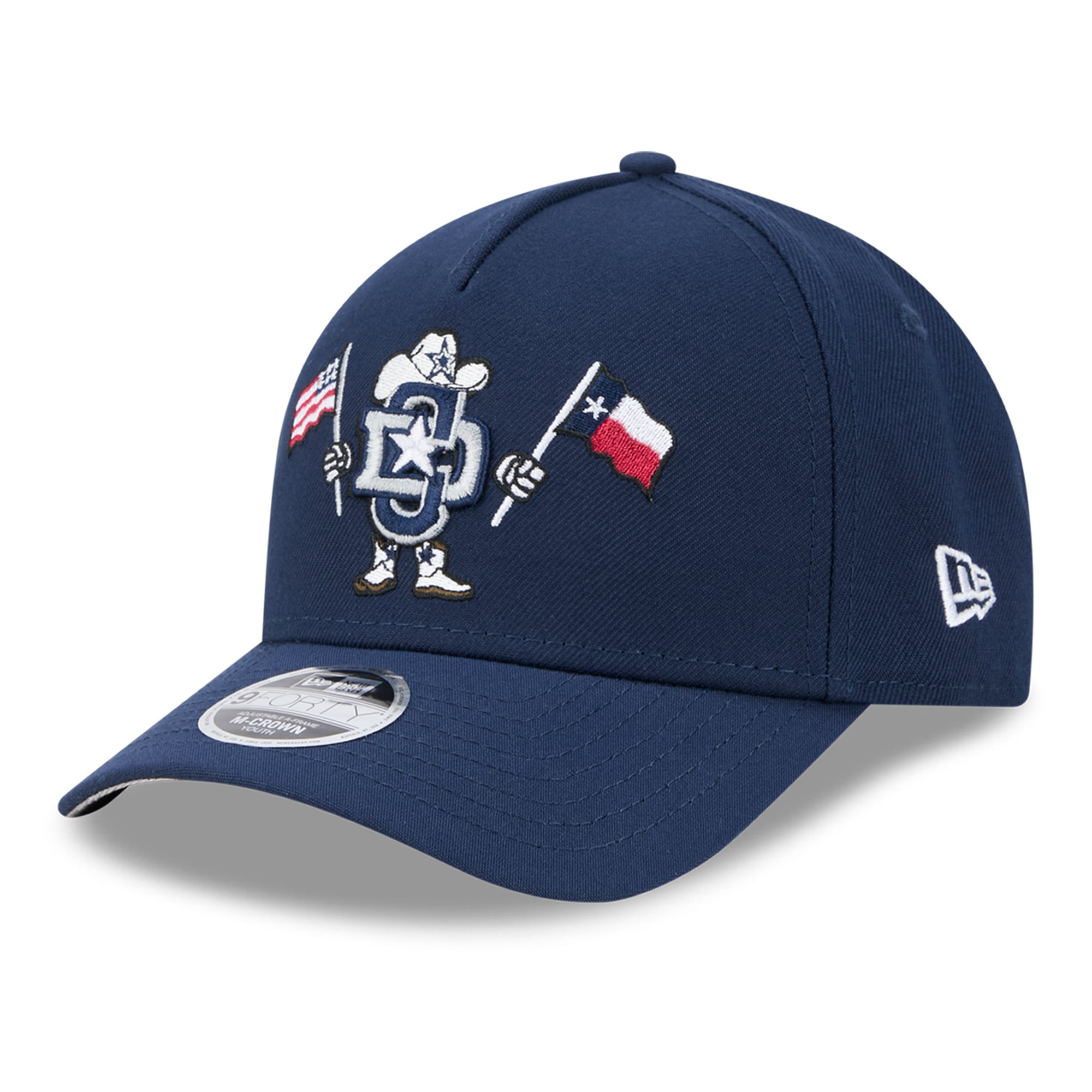 Casquette ajustable New Era 9FORTY M-Crown A-Frame bleu marine Dallas Cowboys pour enfants d'âge préscolaire