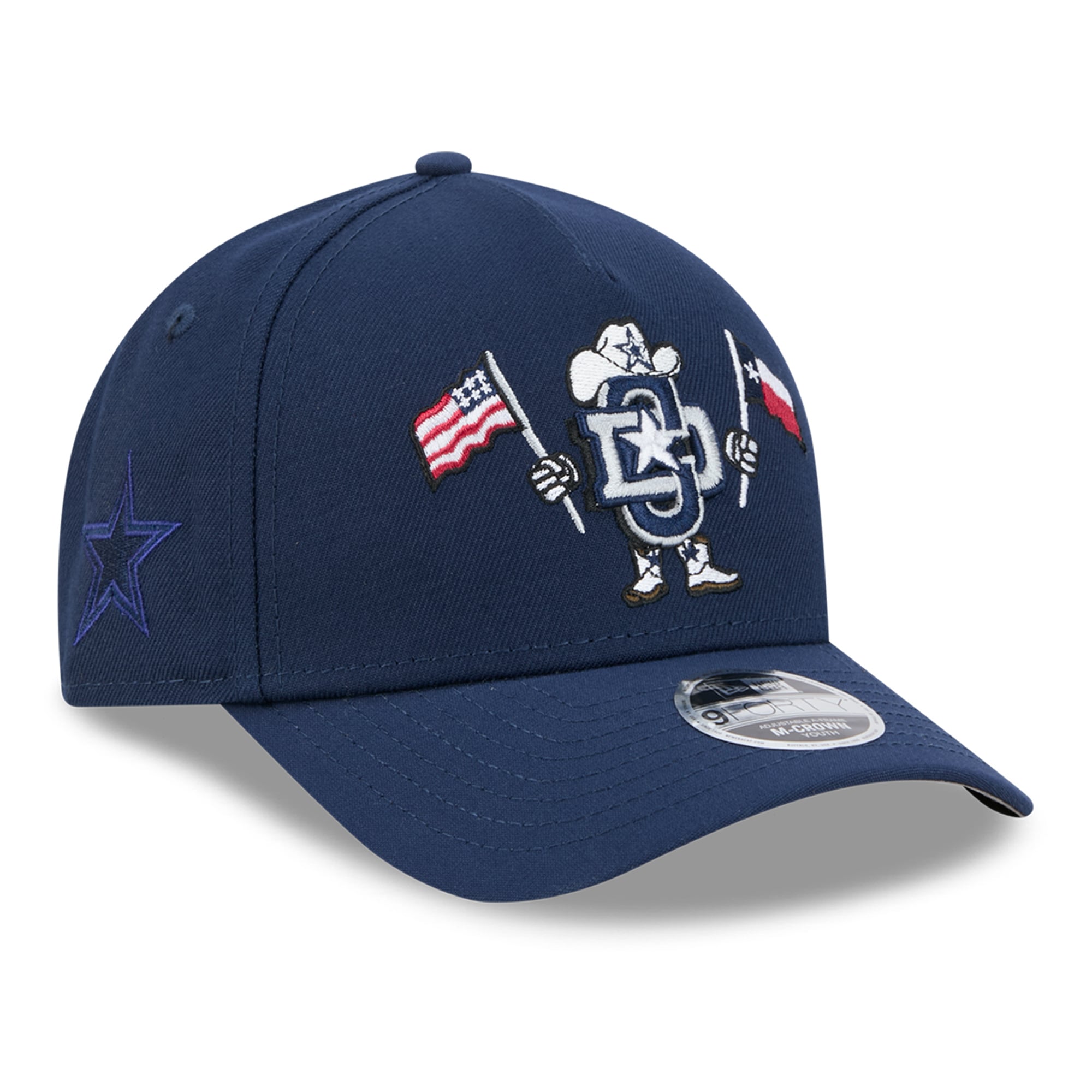 Casquette ajustable New Era 9FORTY M-Crown A-Frame bleu marine Dallas Cowboys pour enfants d'âge préscolaire