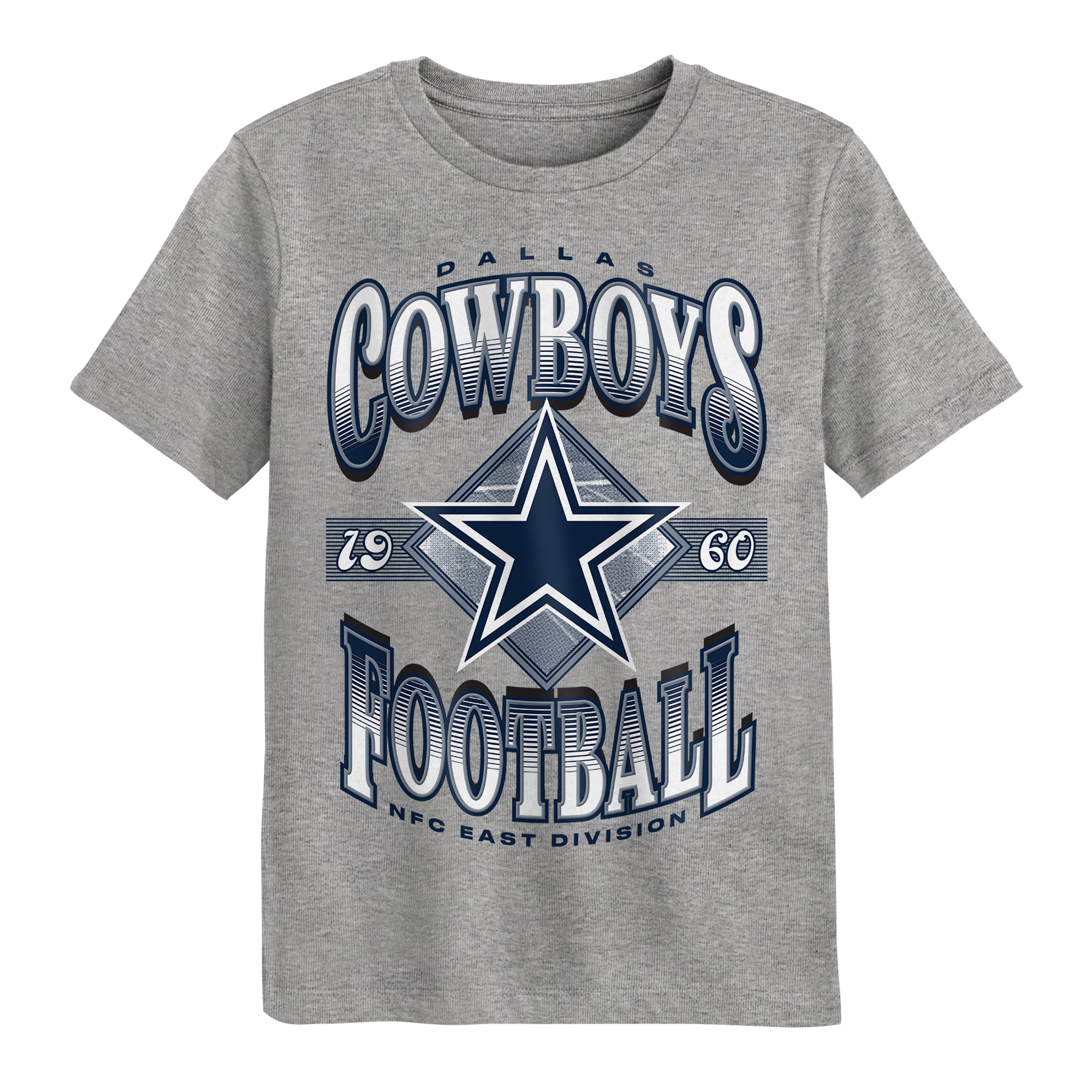 T-shirt gris Outerstuff Dallas Cowboys NFL des années passées pour enfants d'âge préscolaire