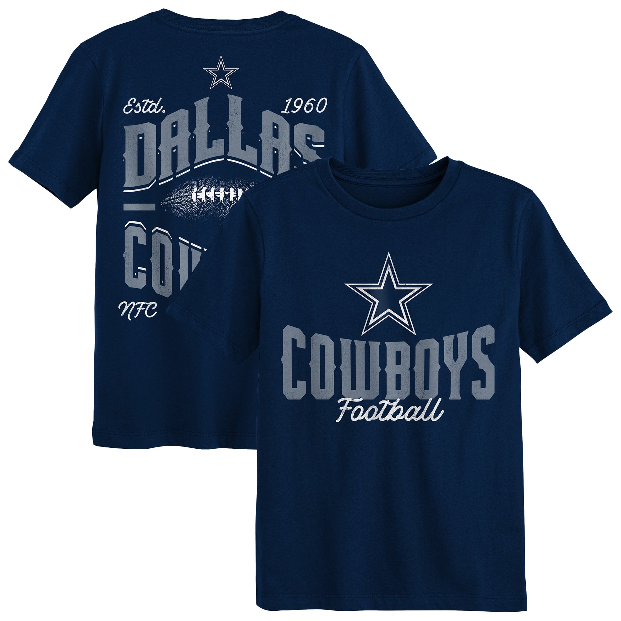 T-shirt Outerstuff bleu marine Dallas Cowboys, choix numéro un pour les enfants d'âge préscolaire