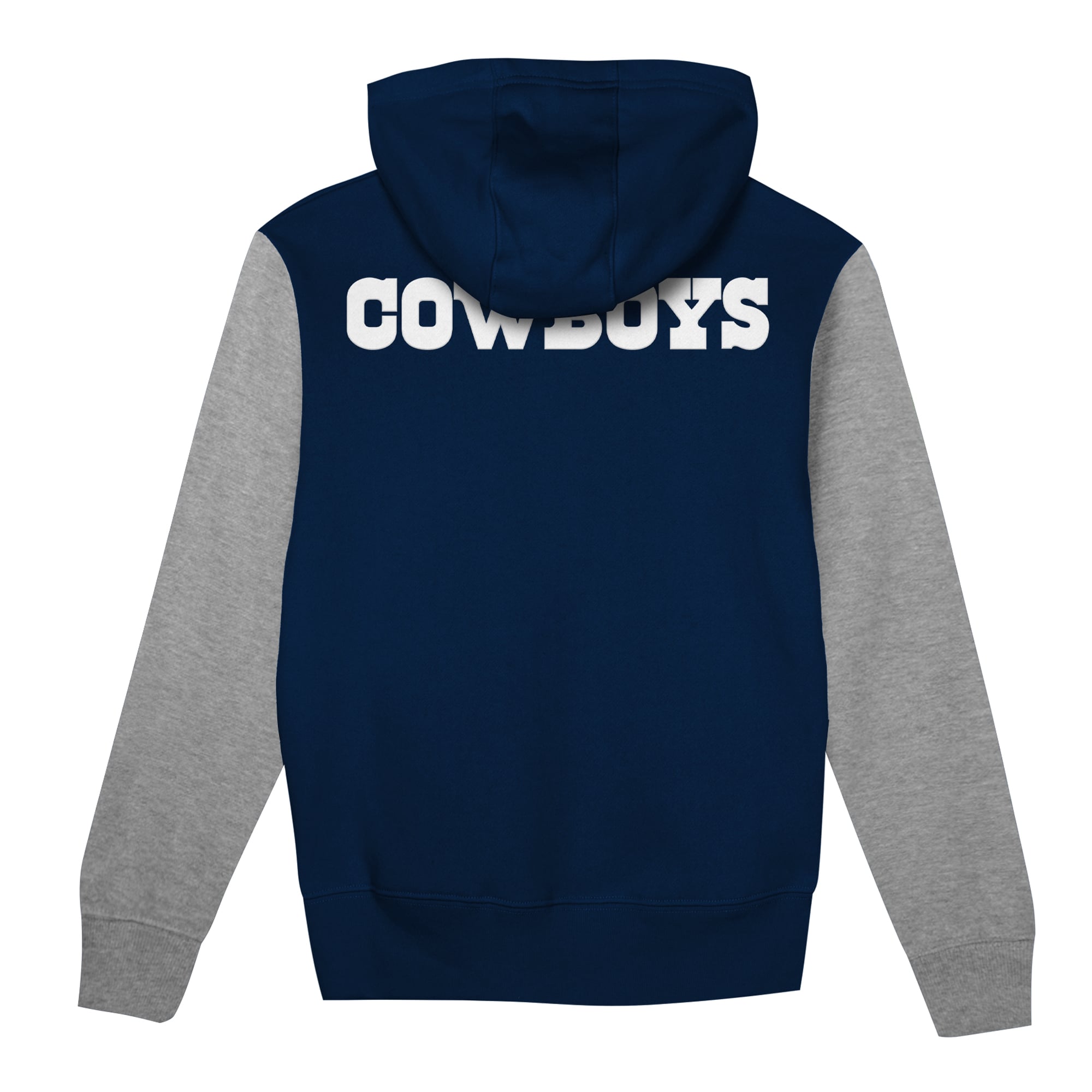 Sweat à capuche zippé bleu marine/gris blocs de couleurs du stade des Dallas Cowboys pour enfants d'âge préscolaire