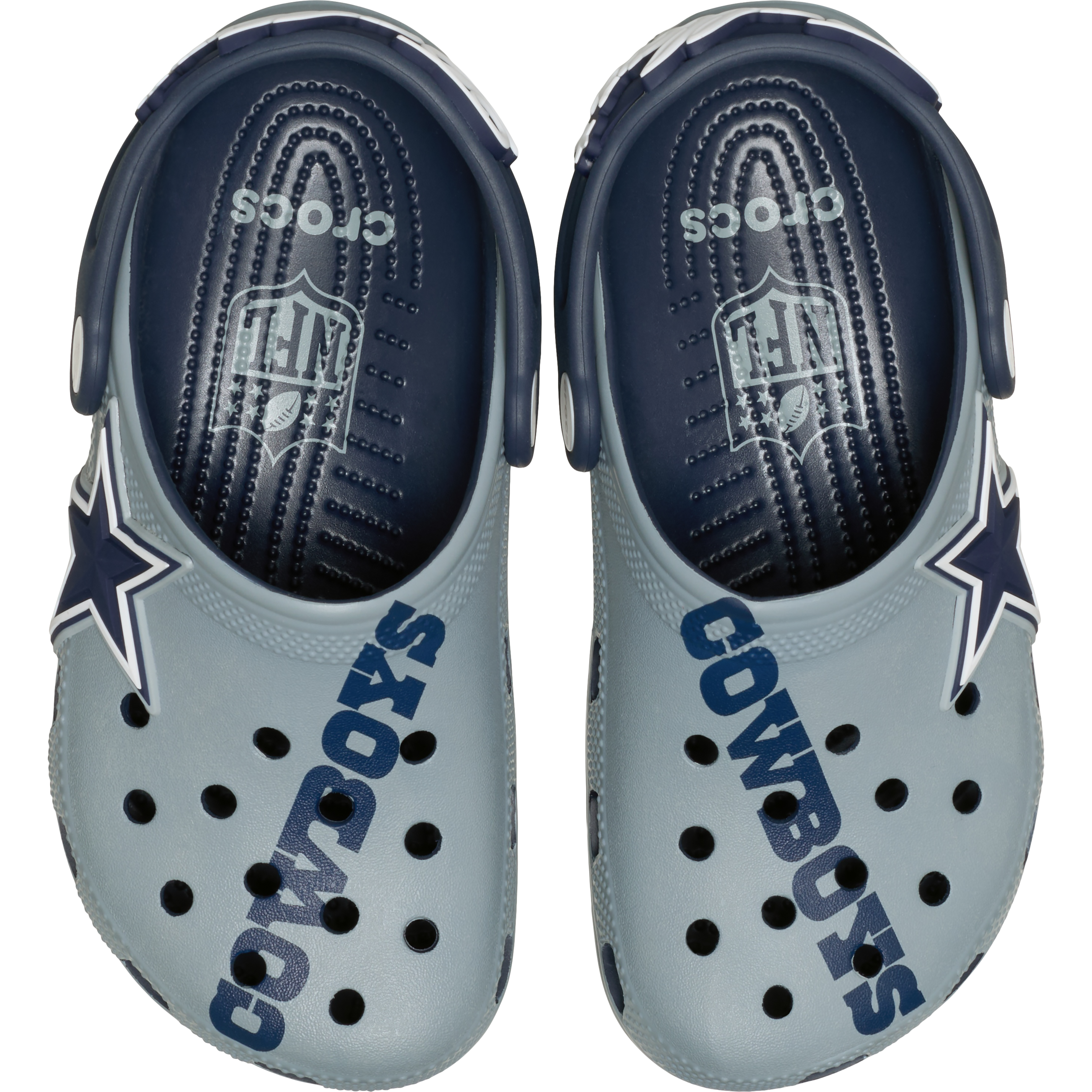 Toddler Crocs  Gray Dallas Cowboys Classic Clog