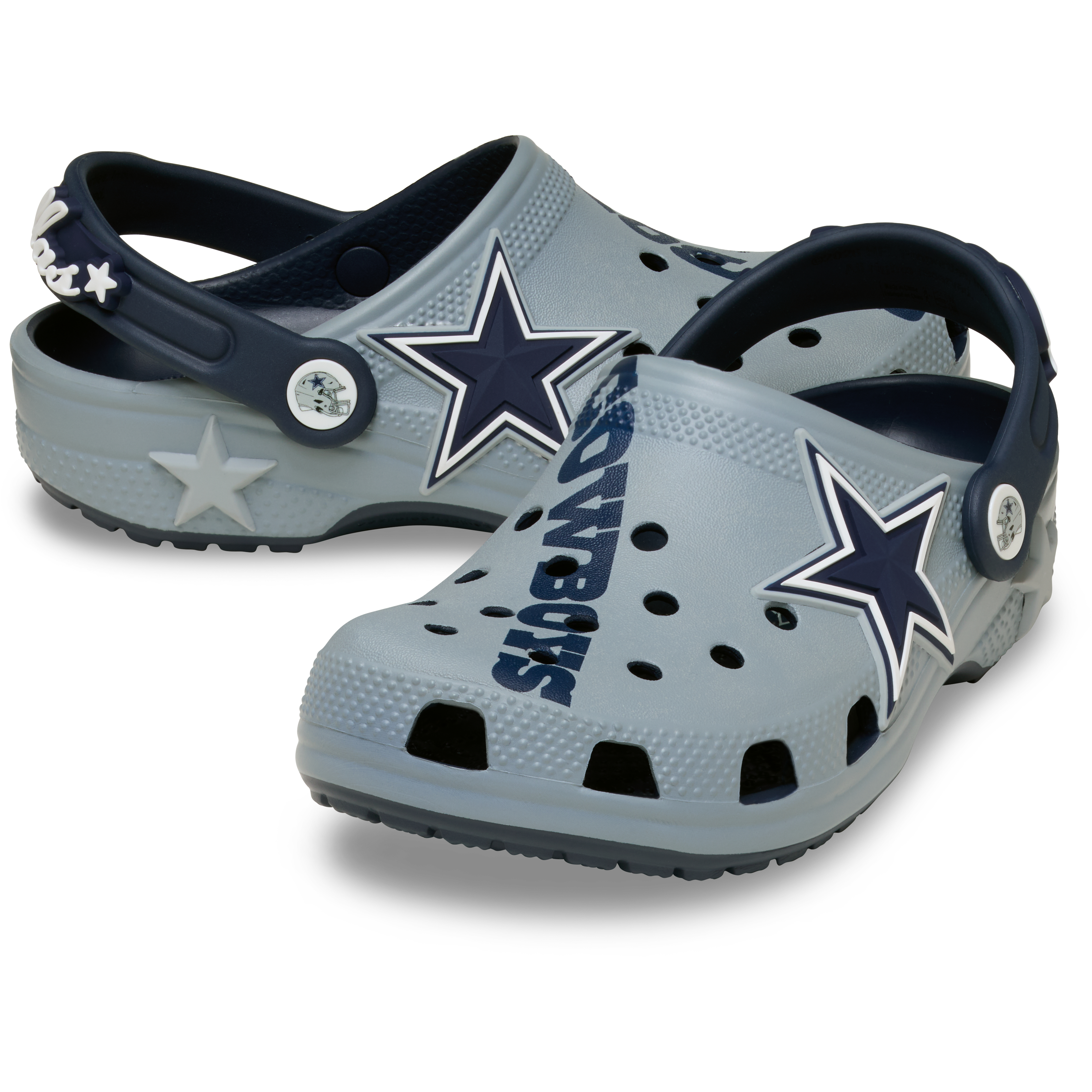 Toddler Crocs  Gray Dallas Cowboys Classic Clog
