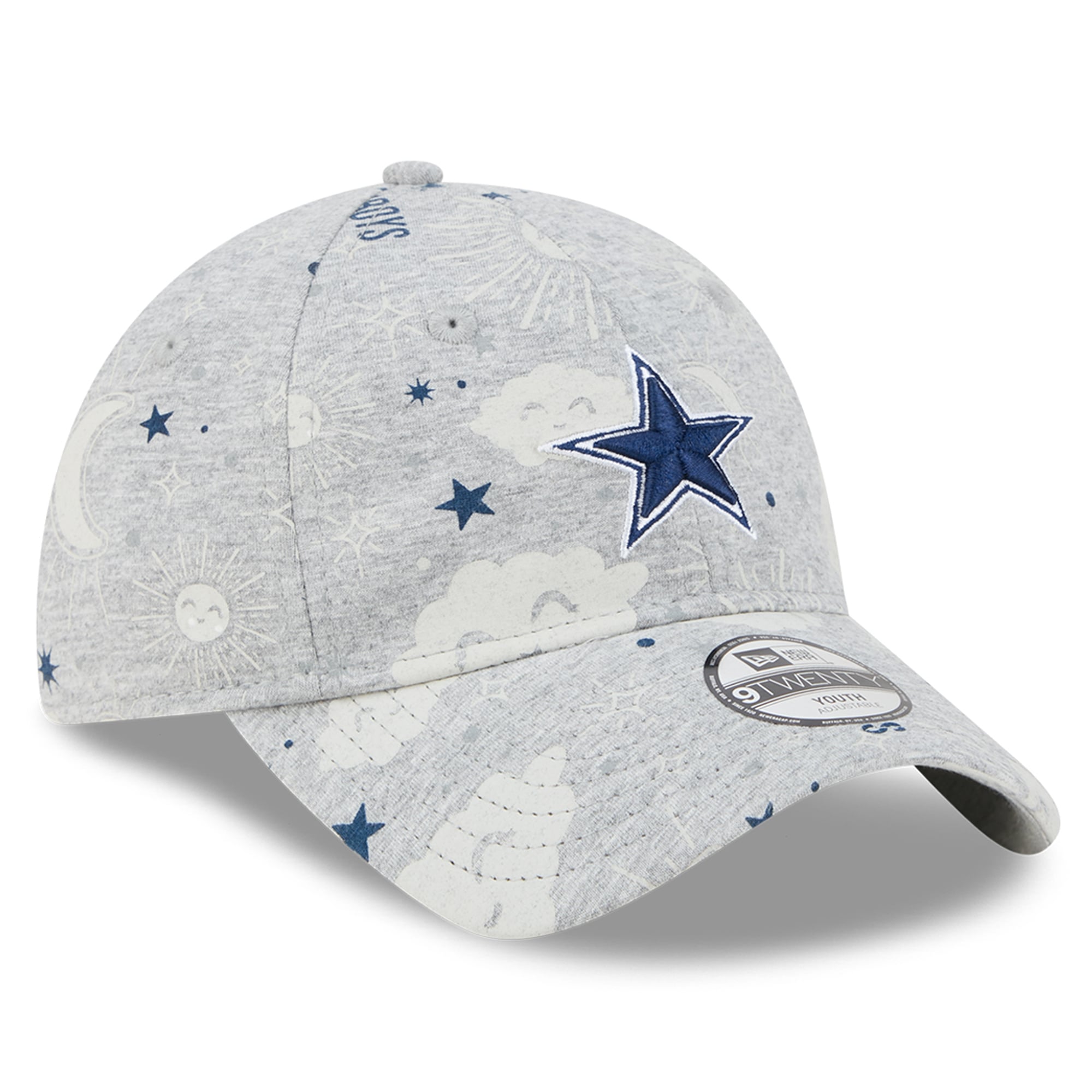 Casquette ajustable New Era pour tout-petit, grise, Dallas Cowboys Sky 9TWENTY