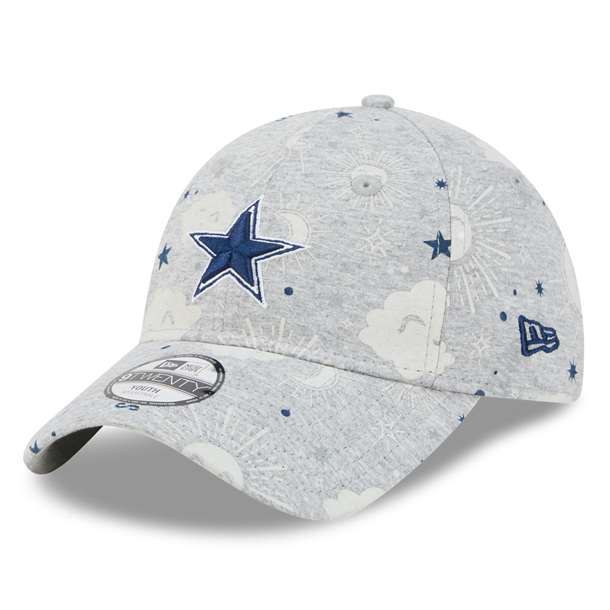 Casquette ajustable New Era pour tout-petit, grise, Dallas Cowboys Sky 9TWENTY