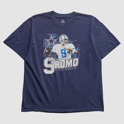 Tony Romo Cowboys Authentic Apparel 2010s T-shirt - Navy - XL by Fanatics Real Vintage