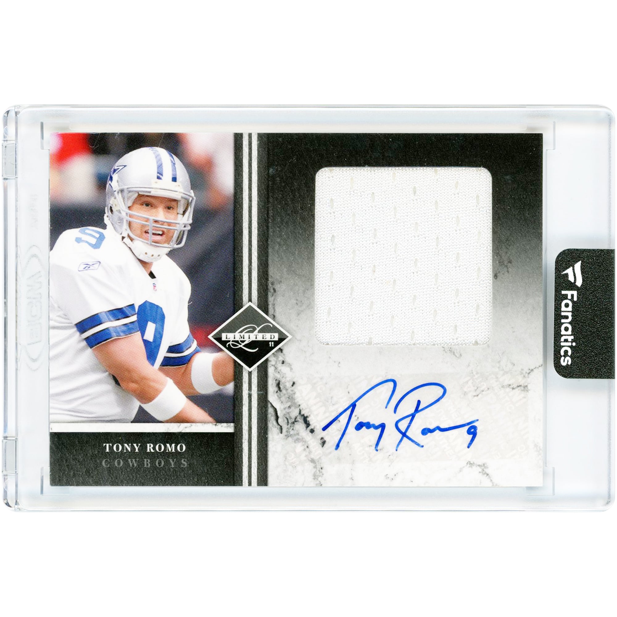 Tony Romo Dallas Cowboys Autographed 2011 Panini Leaf Limited Game Used Jersey Relic #26 #5/10 Card