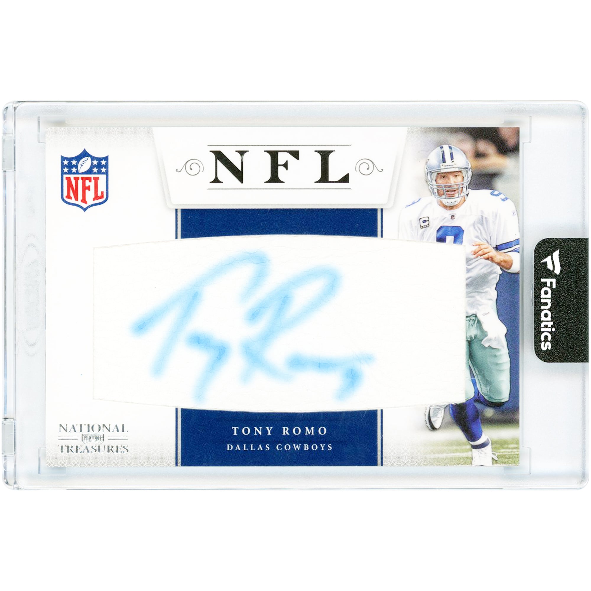 Carte autographiée de Tony Romo (Dallas Cowboys) - Collection Panini Playoff National Treasures 2012, n° 23, n° 12/27