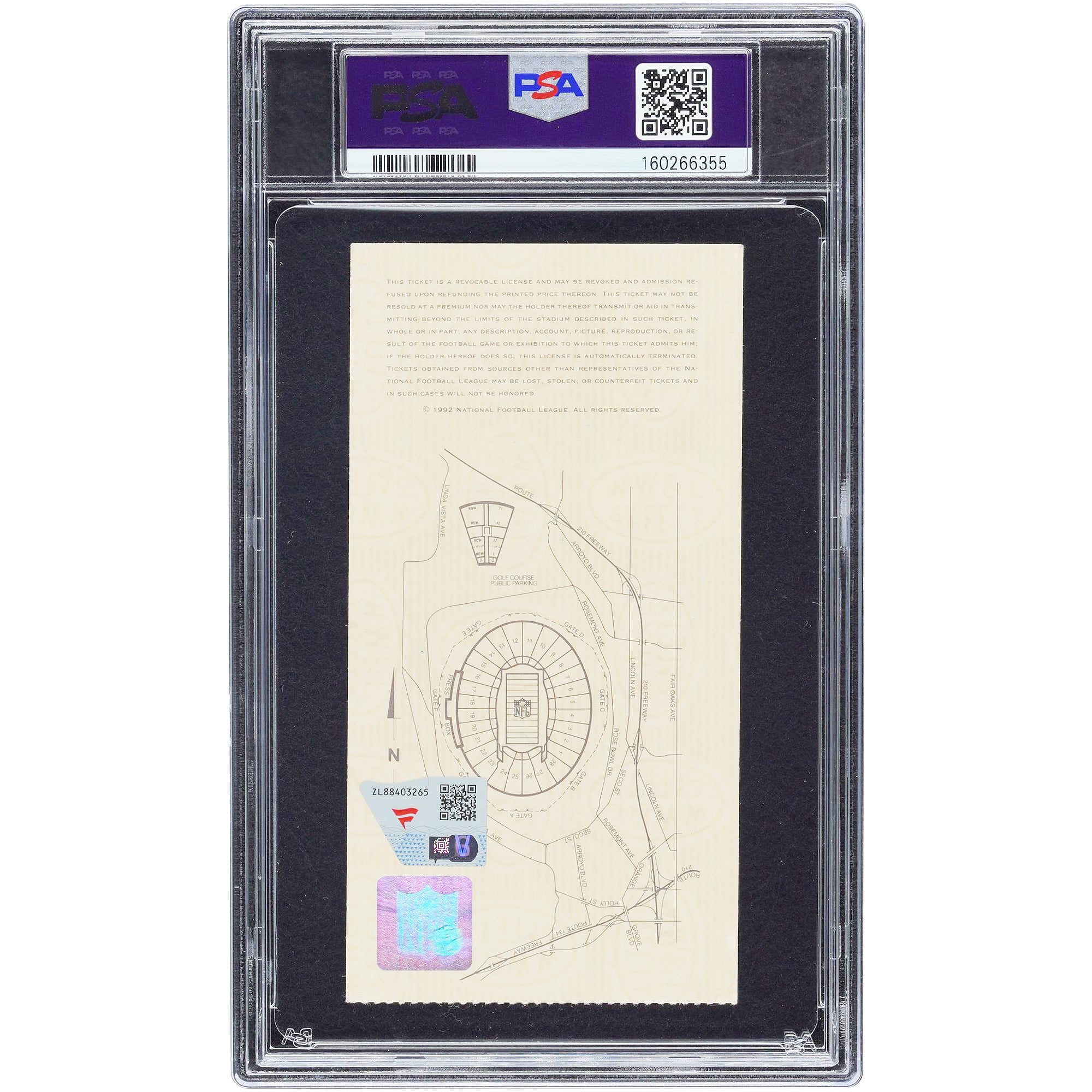 Troy Aikman Dallas Cowboys Autographed 1993 Super Bowl XXVII SB MVP PSA Authenticated Auto 10 Ticket with "3x SB Champs" Inscription