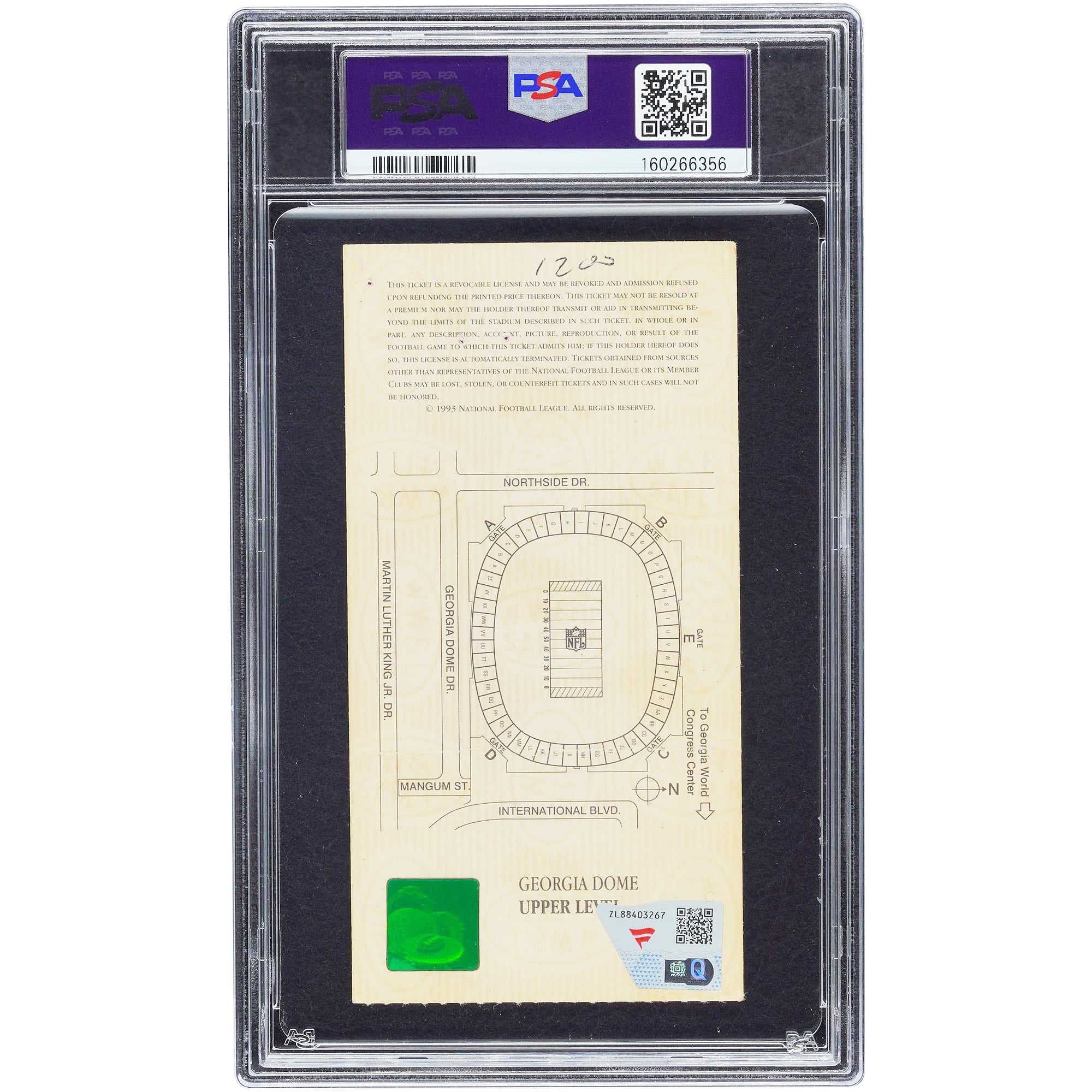 Troy Aikman Dallas Cowboys Autographed 1994 Super Bowl XXVIII PSA Authenticated Auto 10 Ticket