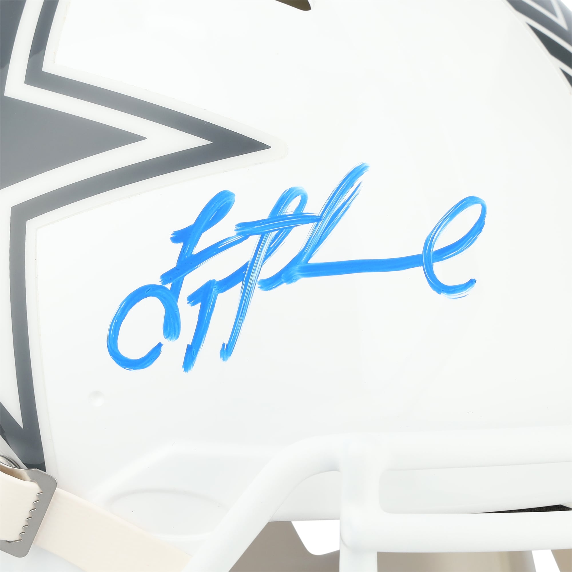 Casque authentique Riddell Salute To Service Speed ​​2024 autographié par Troy Aikman des Cowboys de Dallas