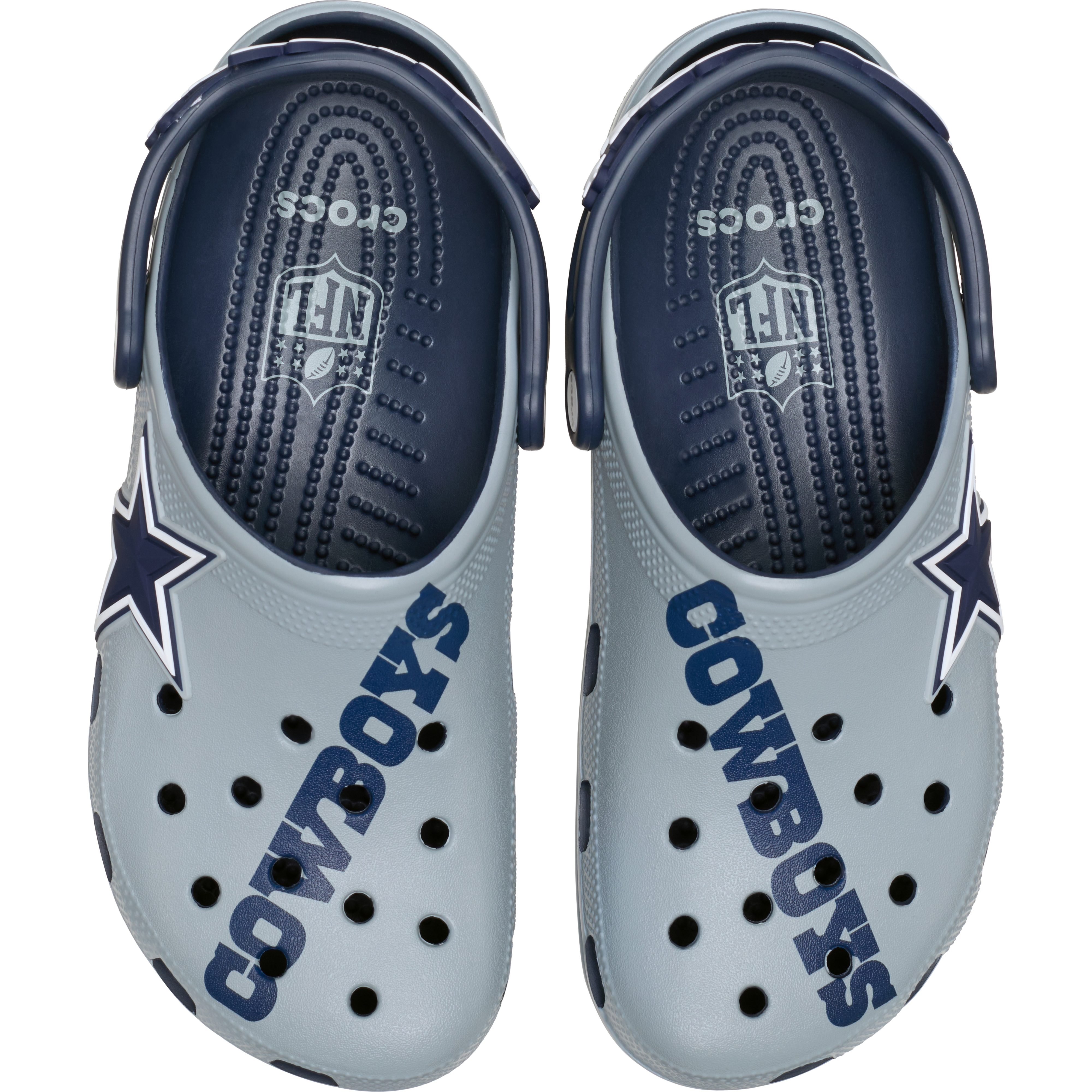 Unisex Crocs  Silver Dallas Cowboys Classic Clog