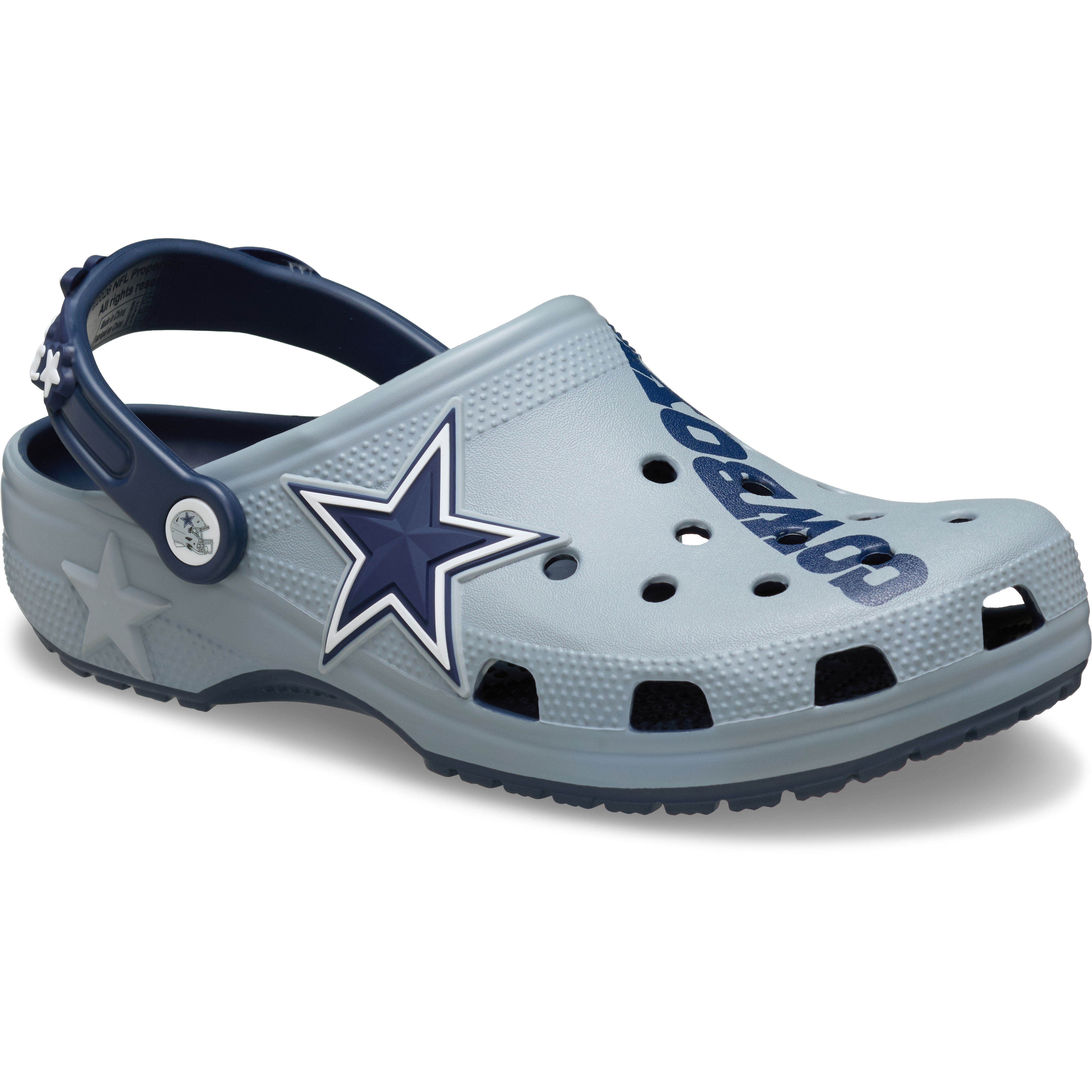 Unisex Crocs  Silver Dallas Cowboys Classic Clog