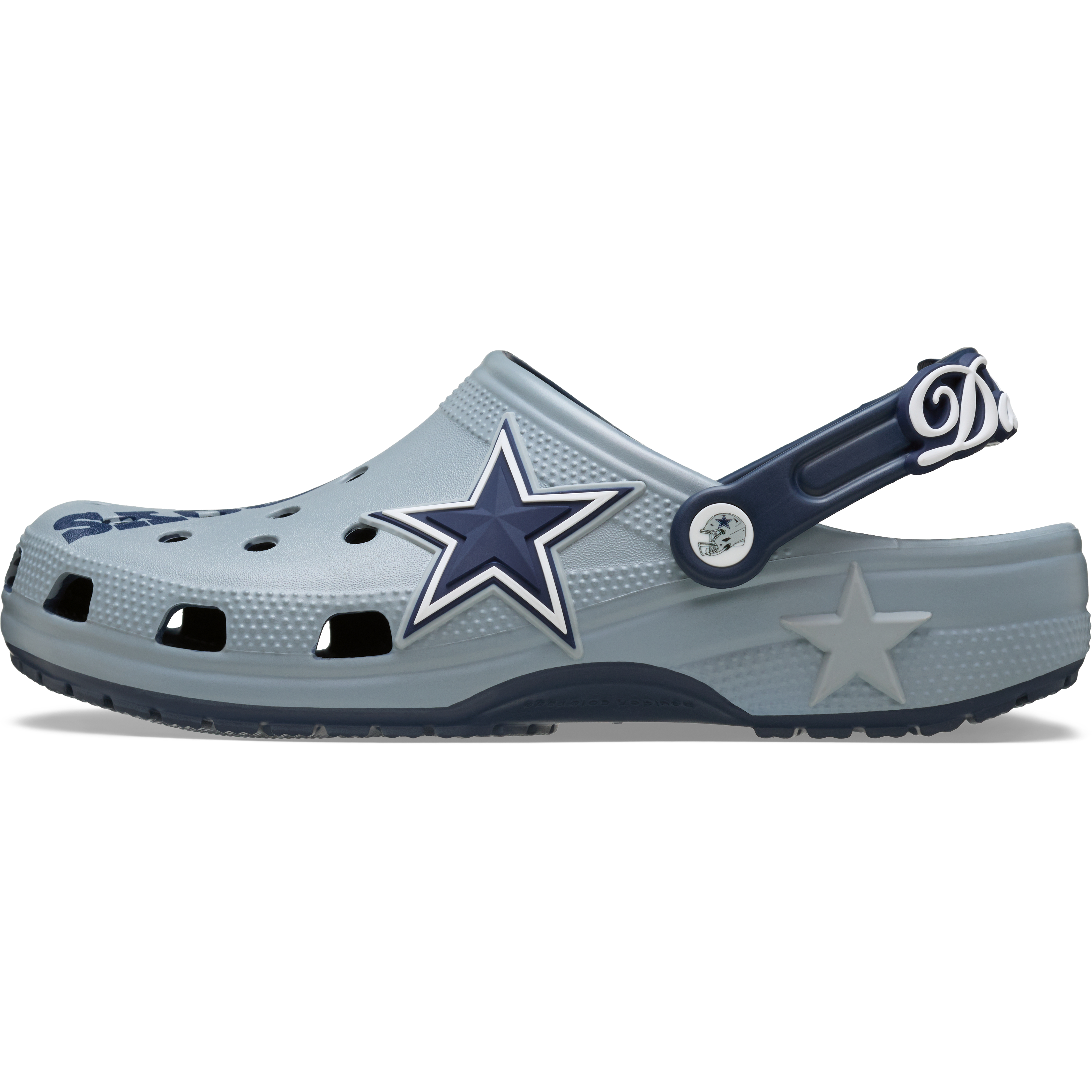 Unisex Crocs  Silver Dallas Cowboys Classic Clog