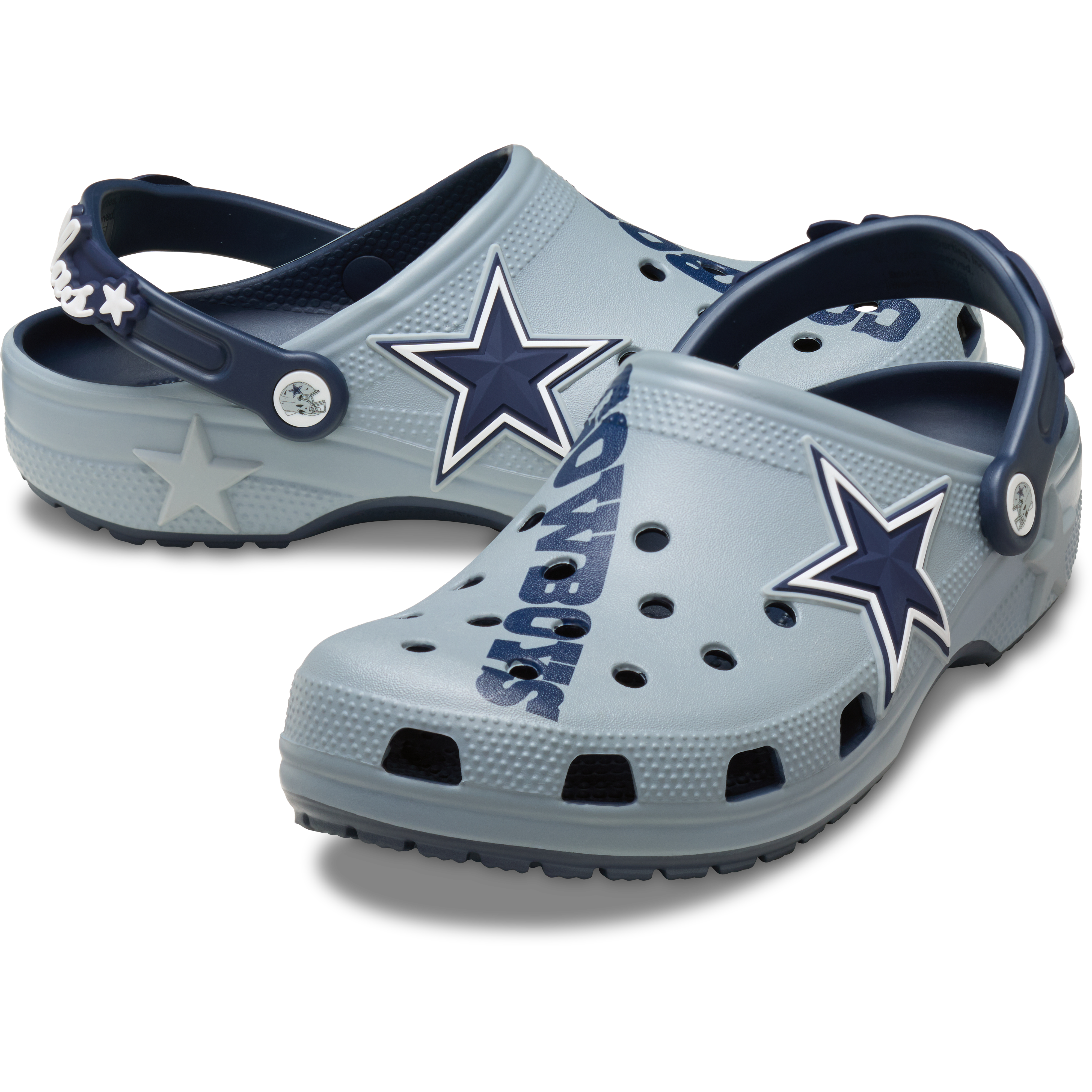Unisex Crocs  Silver Dallas Cowboys Classic Clog