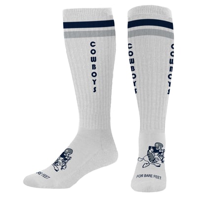  Dallas Cowboys For Bare Feet Unisex Vintage Tube Socks - White