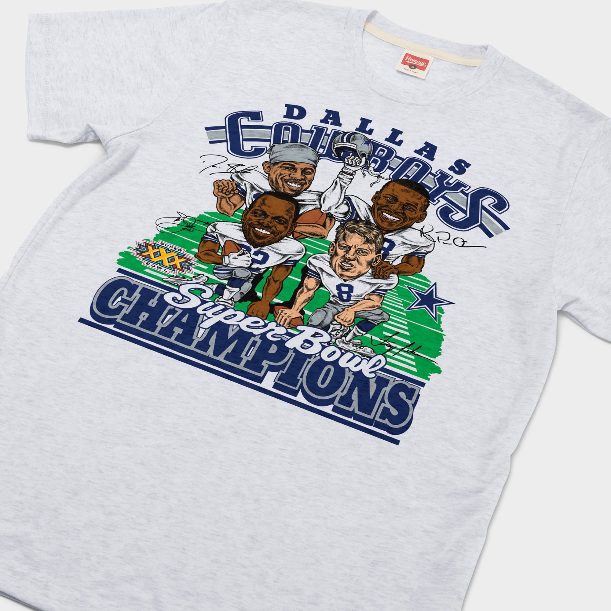 T-shirt unisexe Homage Ash Dallas Cowboys Super Bowl