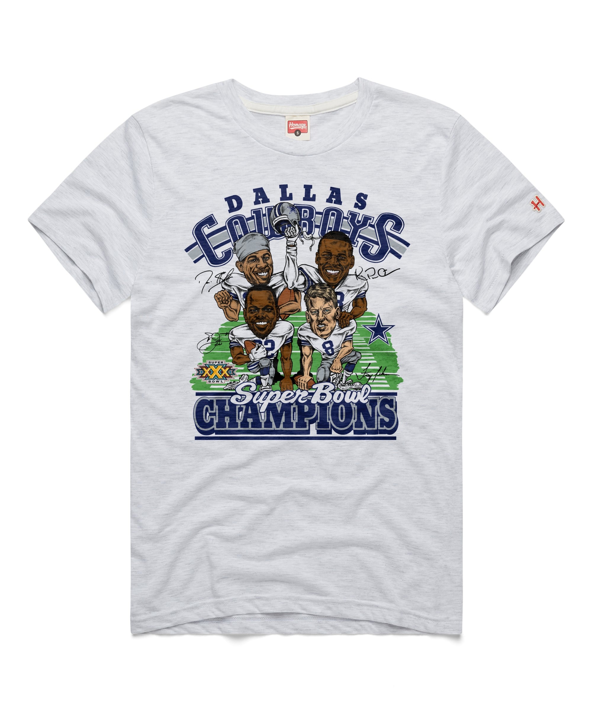 T-shirt unisexe Homage Ash Dallas Cowboys Super Bowl