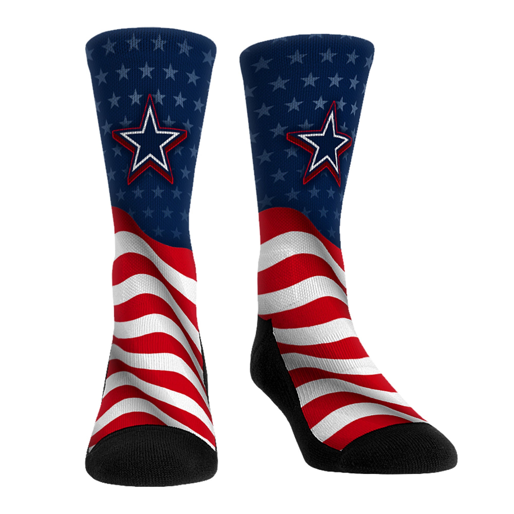 Chaussettes unisexes Rock Em Blue Dallas Cowboys à motif drapeau patriotique