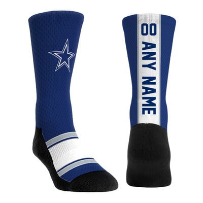  Dallas Cowboys Rock Em Unisex Jersey Series Custom Crew Socks - Royal