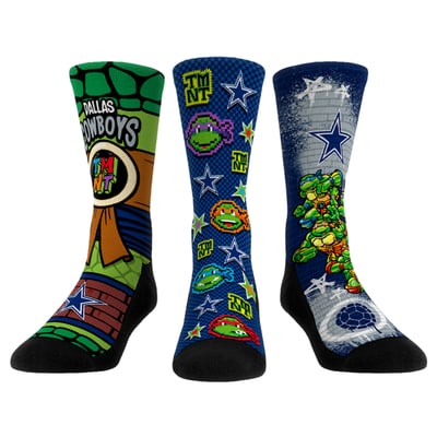  Dallas Cowboys Rock Em Unisex TMNT Three-Pack Crew Socks Set - Royal