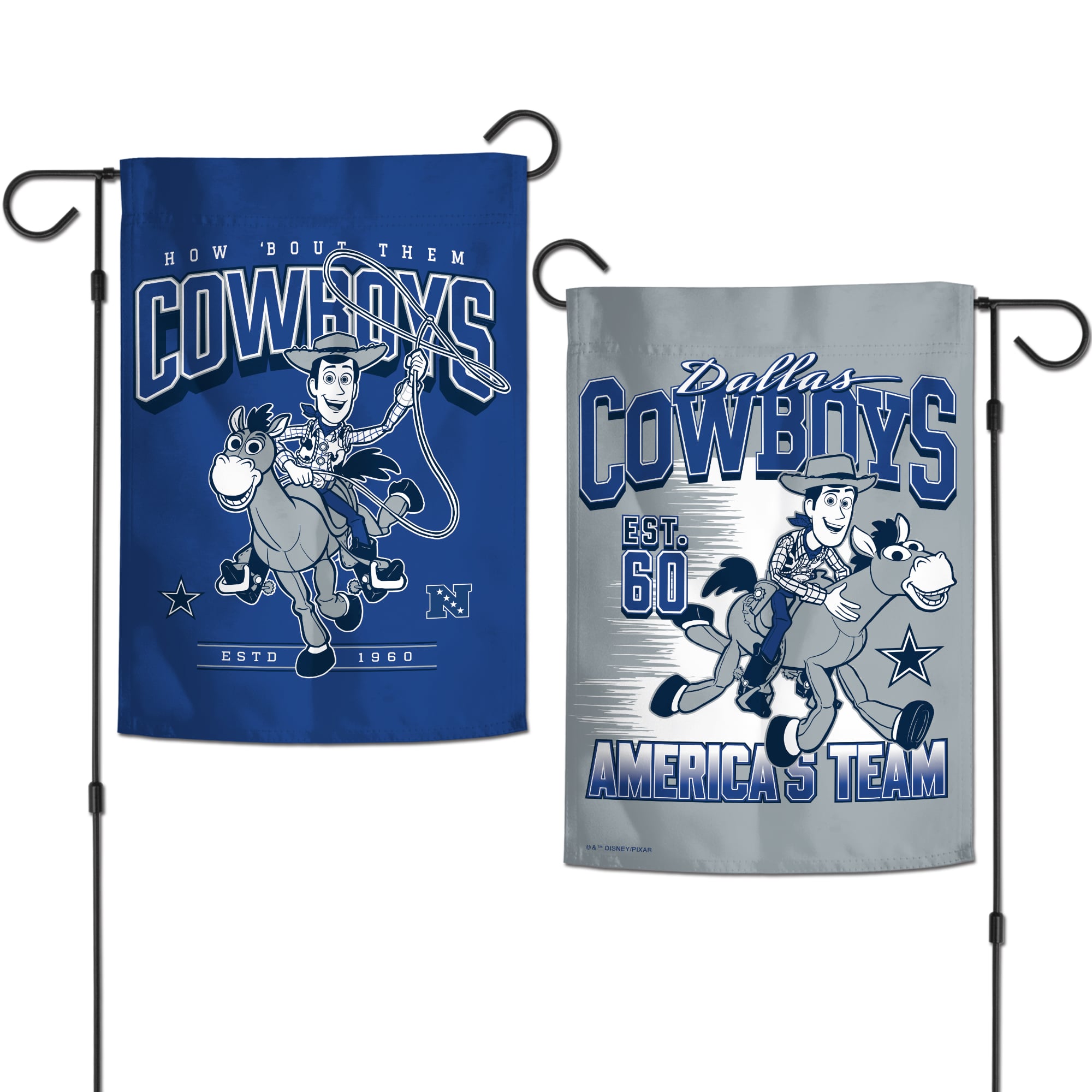 Drapeau de jardin double face WinCraft Dallas Cowboys Disney x NFL Woody 12'' x 18''