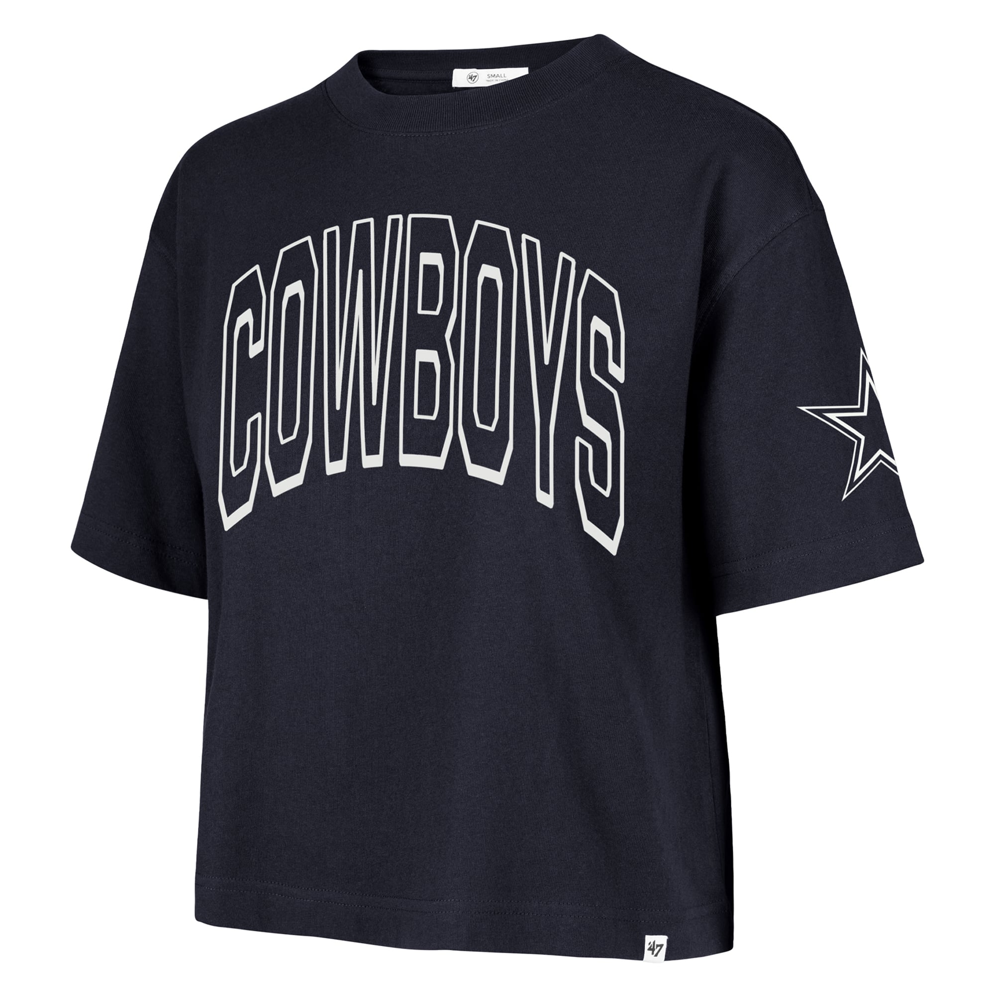 Women's '47 Navy Dallas Cowboys Call Out Reed City T-Shirt