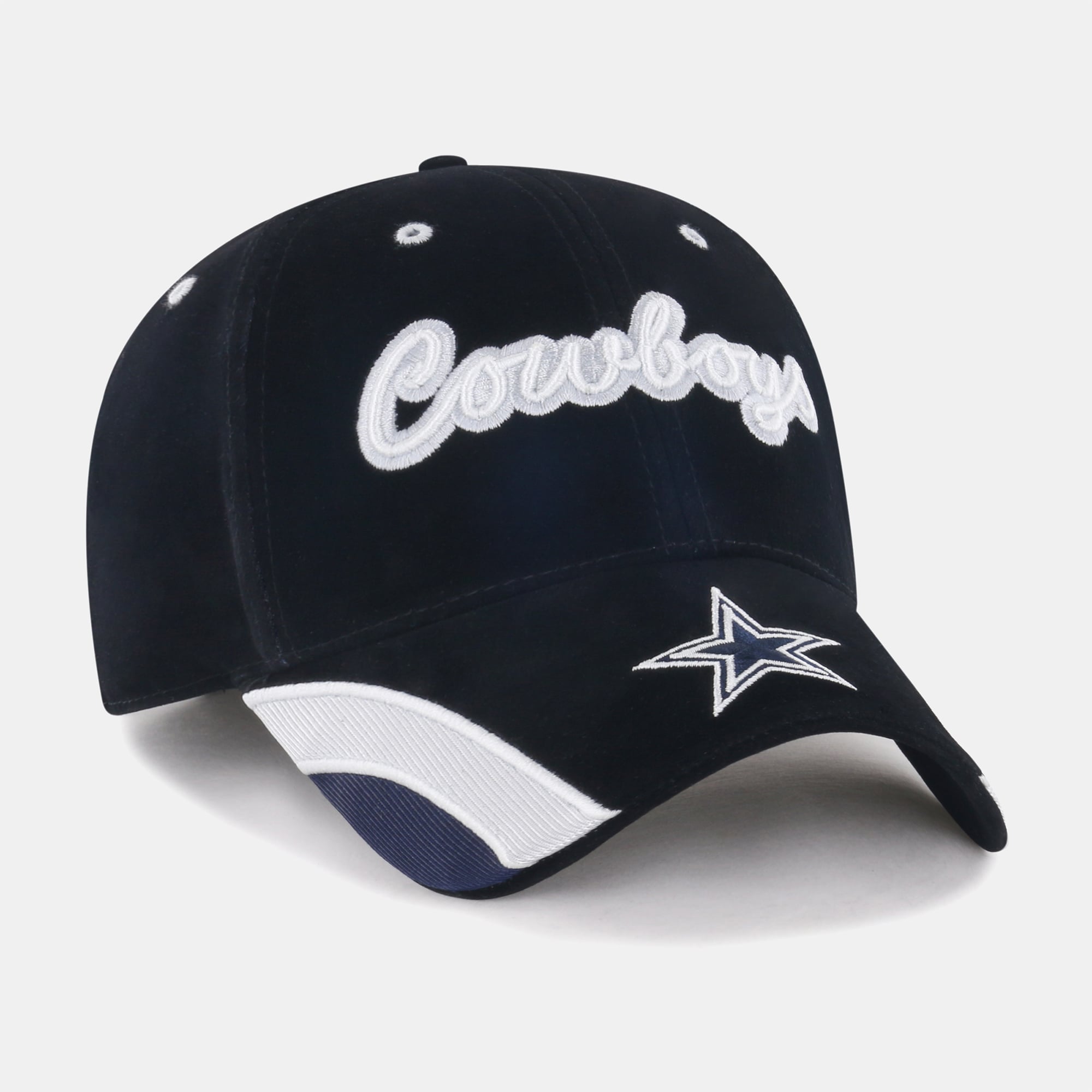 Casquette ajustable en denim bleu marine Dallas Cowboys « 47 » avec inscription MVP