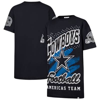  Dallas Cowboys '47 Women's Oversized Gemstone Swash T-Shirt Dress - Navy