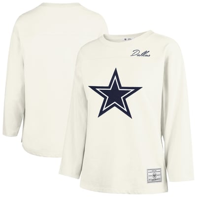 Dallas Cowboys '47 Women's Game Nod Timeless Long Sleeve T-Shirt - White
