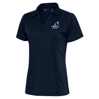 Dallas Cowboys Antigua Women's Throwback Logo Tribute Polo - Navy