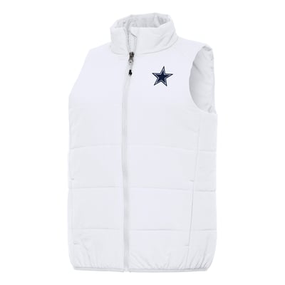  Dallas Cowboys Antigua Women's Experience Full-Zip Vest - White