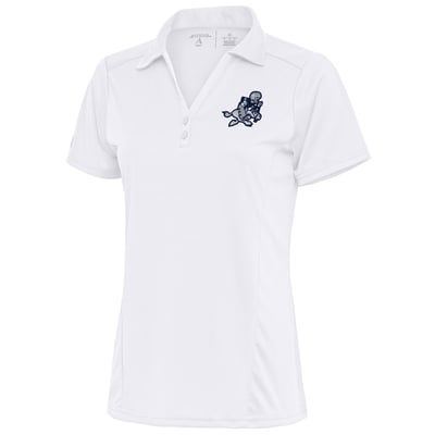 Dallas Cowboys Antigua Women's Throwback Logo Tribute Polo - White