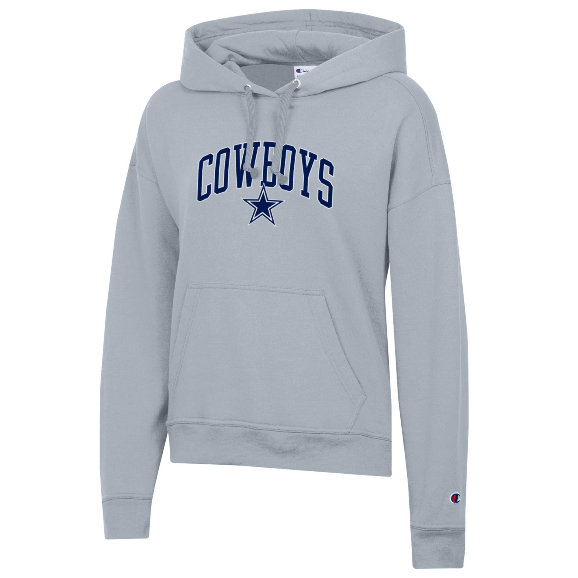 Sweat à capuche Champion gris Dallas Cowboys Powerblend pour femme
